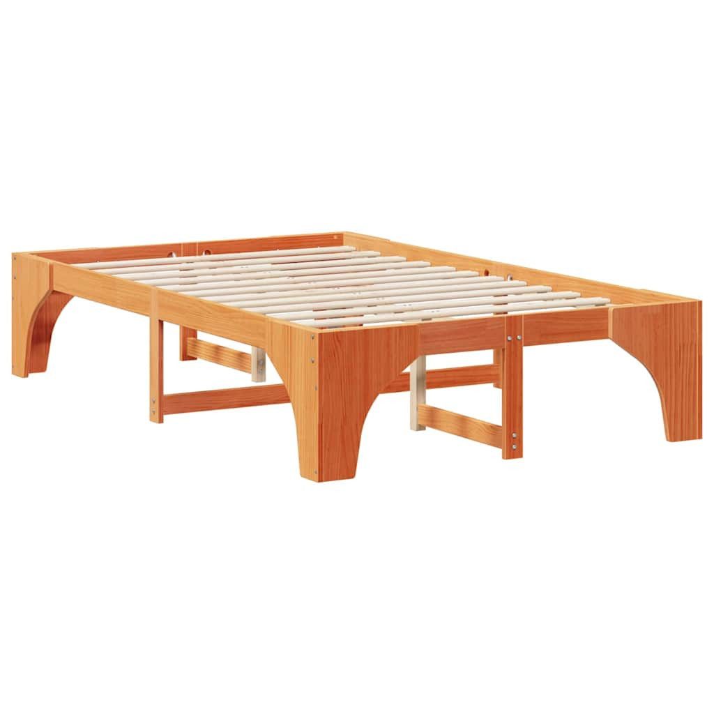 vidaXL Bett Bodenbettgestell Braun 120 x günstig online kaufen