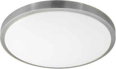 EGLO Deckenleuchte COMPETA 1, LED fest integriert, Warmweiß, Deckenleuchte, Deckenlampe, Lampe Farbe: Silber, weiß, L: 34 cm