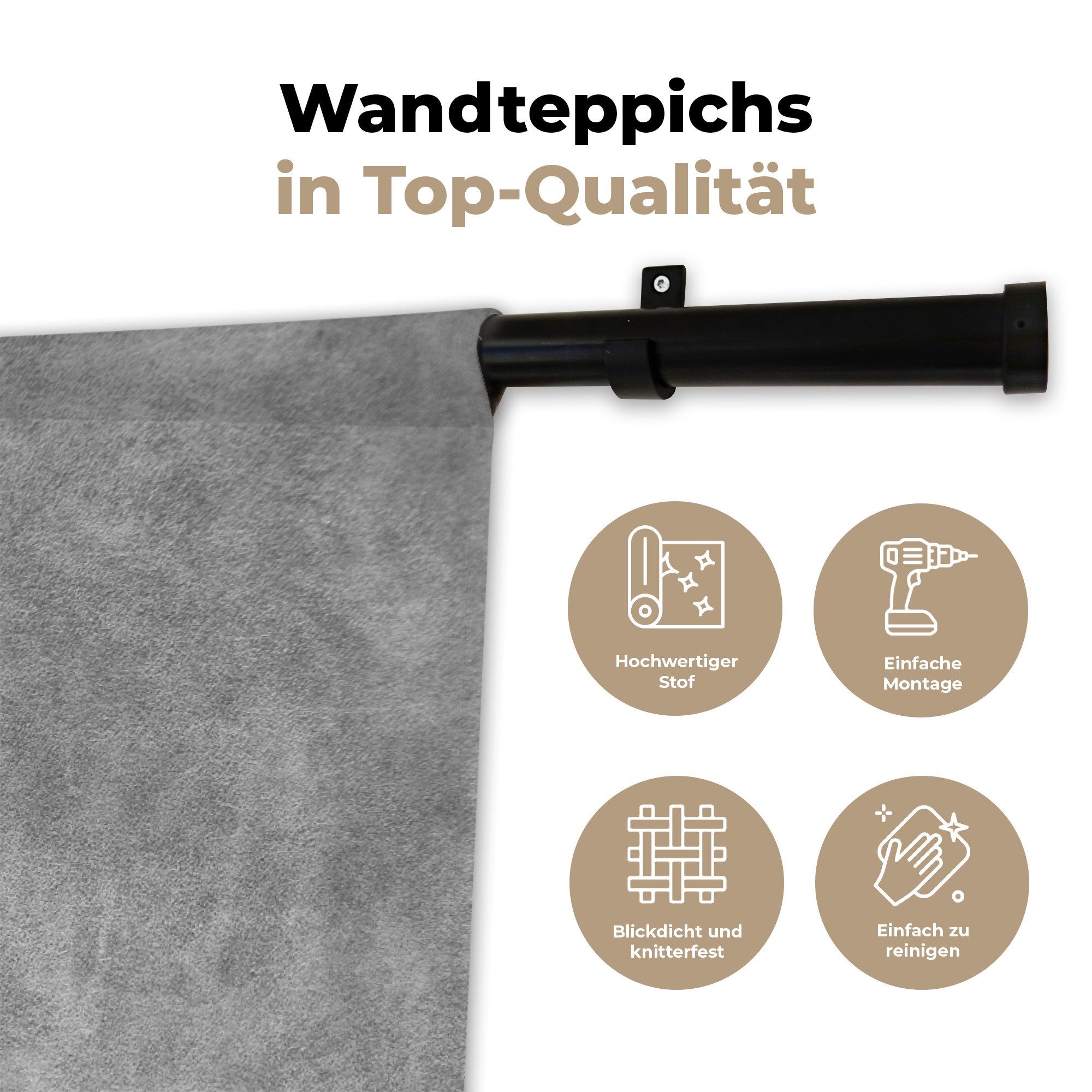 MuchoWow Wandteppich Leder - Textur - Lederoptik, Rechteckig, Höhe: 3 mm, Wandtuch, Wanddekoobjekt, 120x80 cm