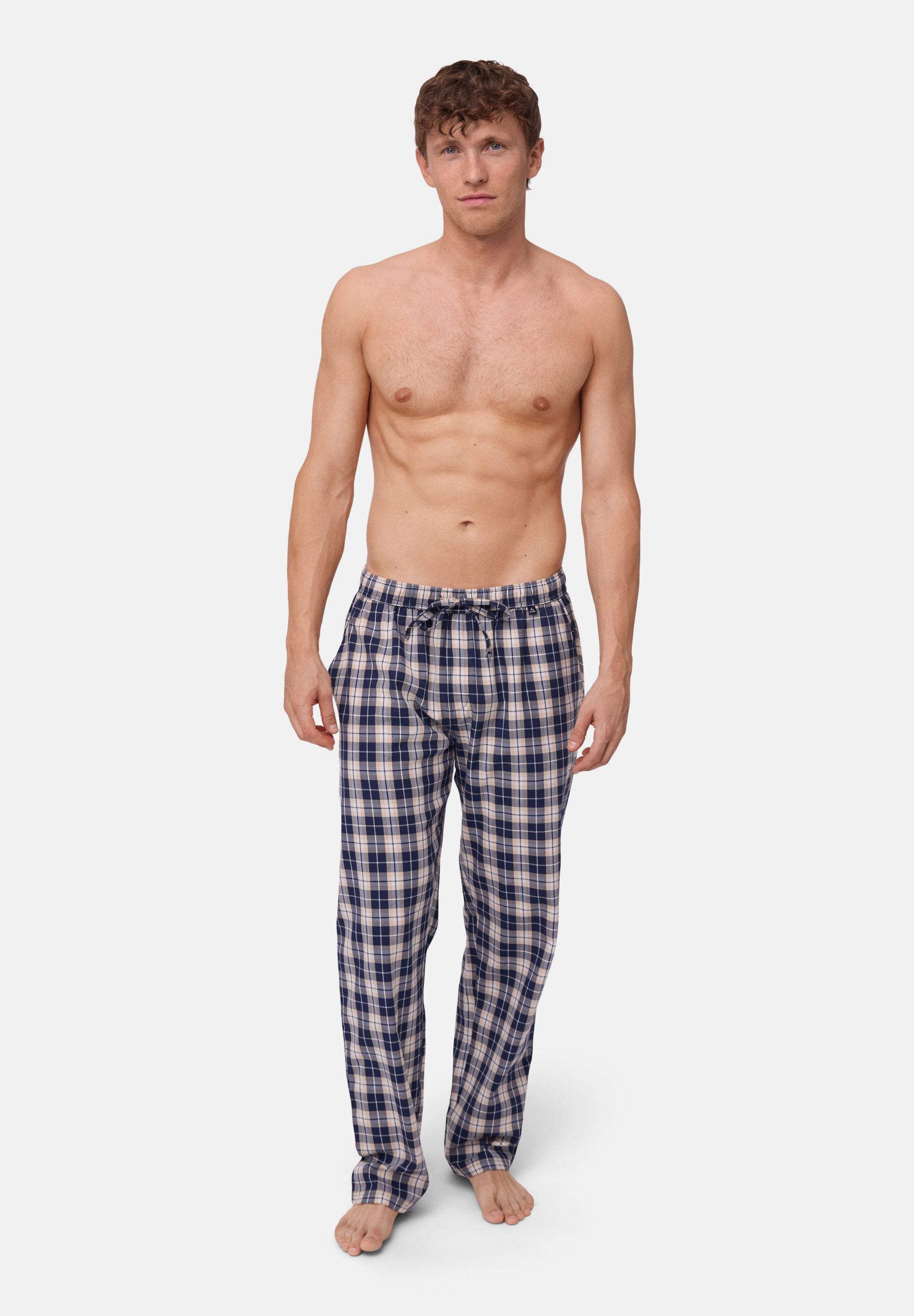 DANISH ENDURANCE Pyjamahose Pyjama Herren Schlafanzug aus Baumwolle, weiche Lounge-Hose mit Taschen