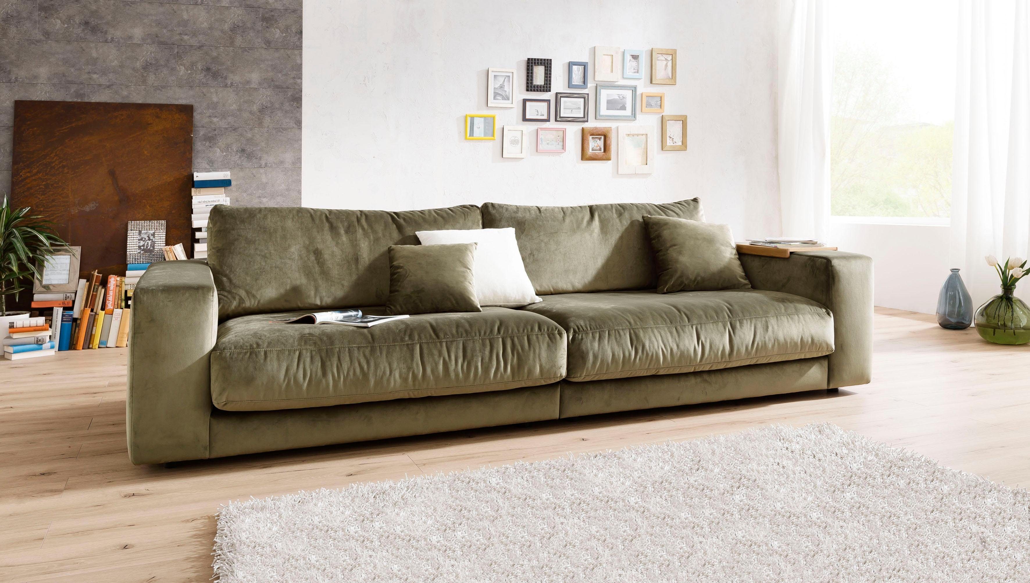 Places of Style Big-Sofa »Nizza«, bestehend aus Modulen, daher auch  individuell aufstellbar; in hochwertiger Verarbeitung und gemütlichem  Design, in Sitz- und Rückenkissen Beimischung von ca. 30% Federn online  kaufen | OTTO