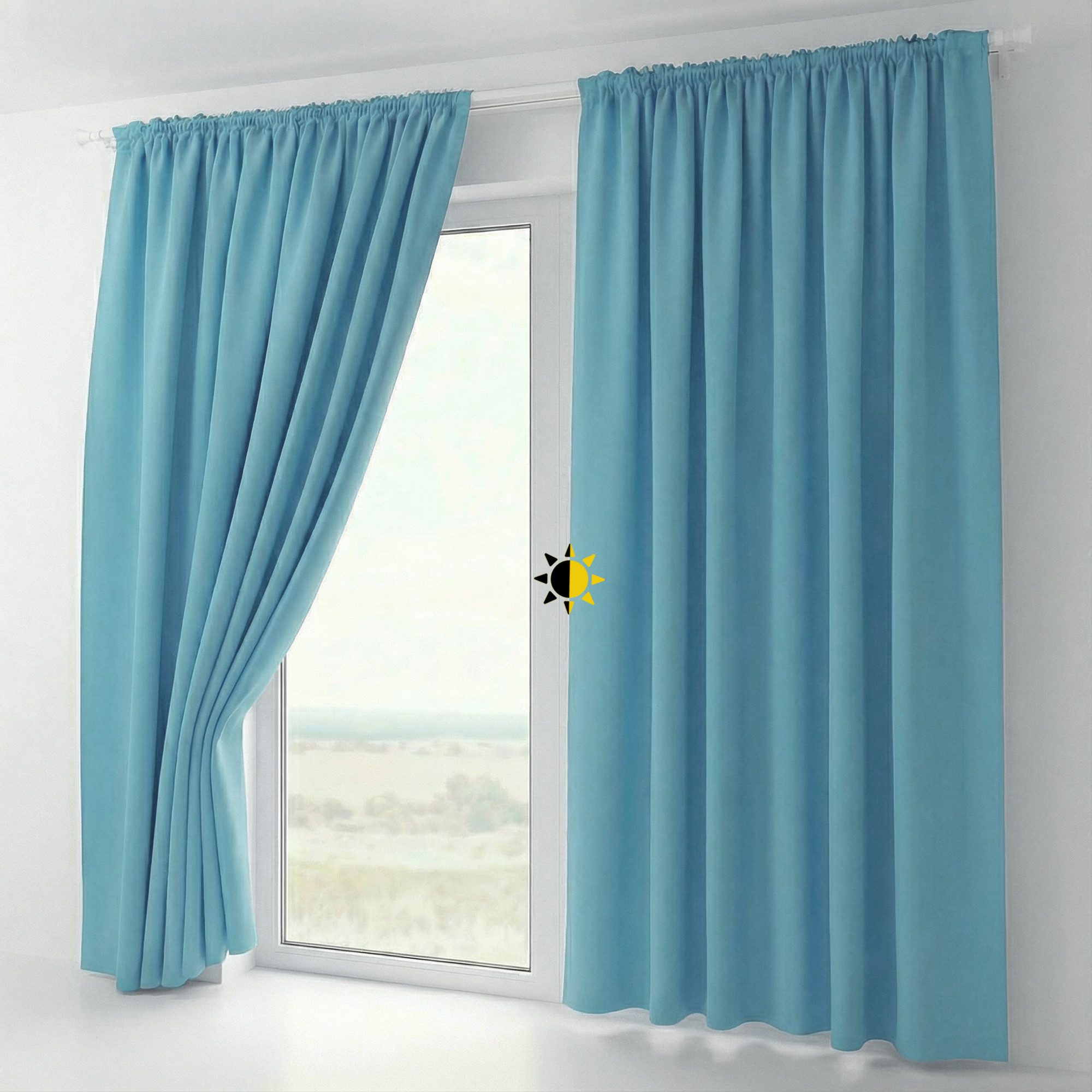 Beautex Verdunkelungsvorhang 2er Set Verdunkelungsgardine mit U-Band, Black günstig online kaufen