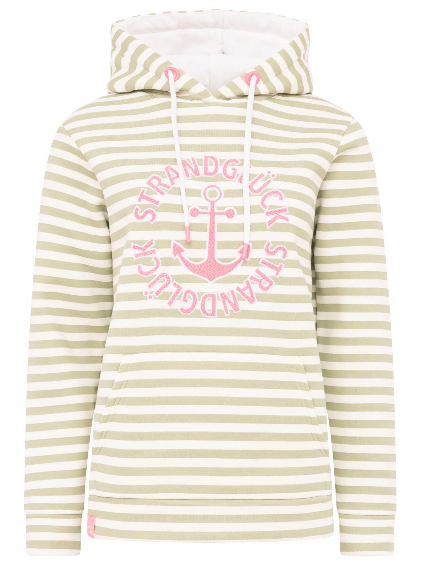 Zwillingsherz Kapuzensweatshirt "Streifen Strandglück" gestreift, Stickerer günstig online kaufen