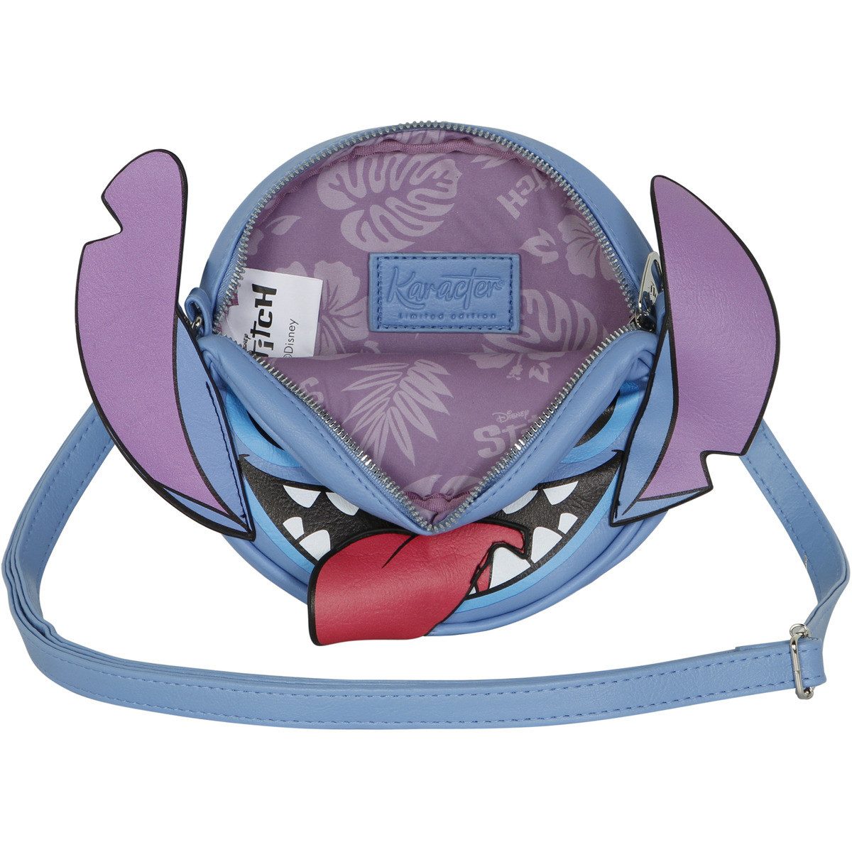 Disney Umhängetasche Lilo and Stitch Tongue-Round Unisex Kinder, Handtasche, Shopper, Crossbody Bag, Schultertasche, Hobo Bag