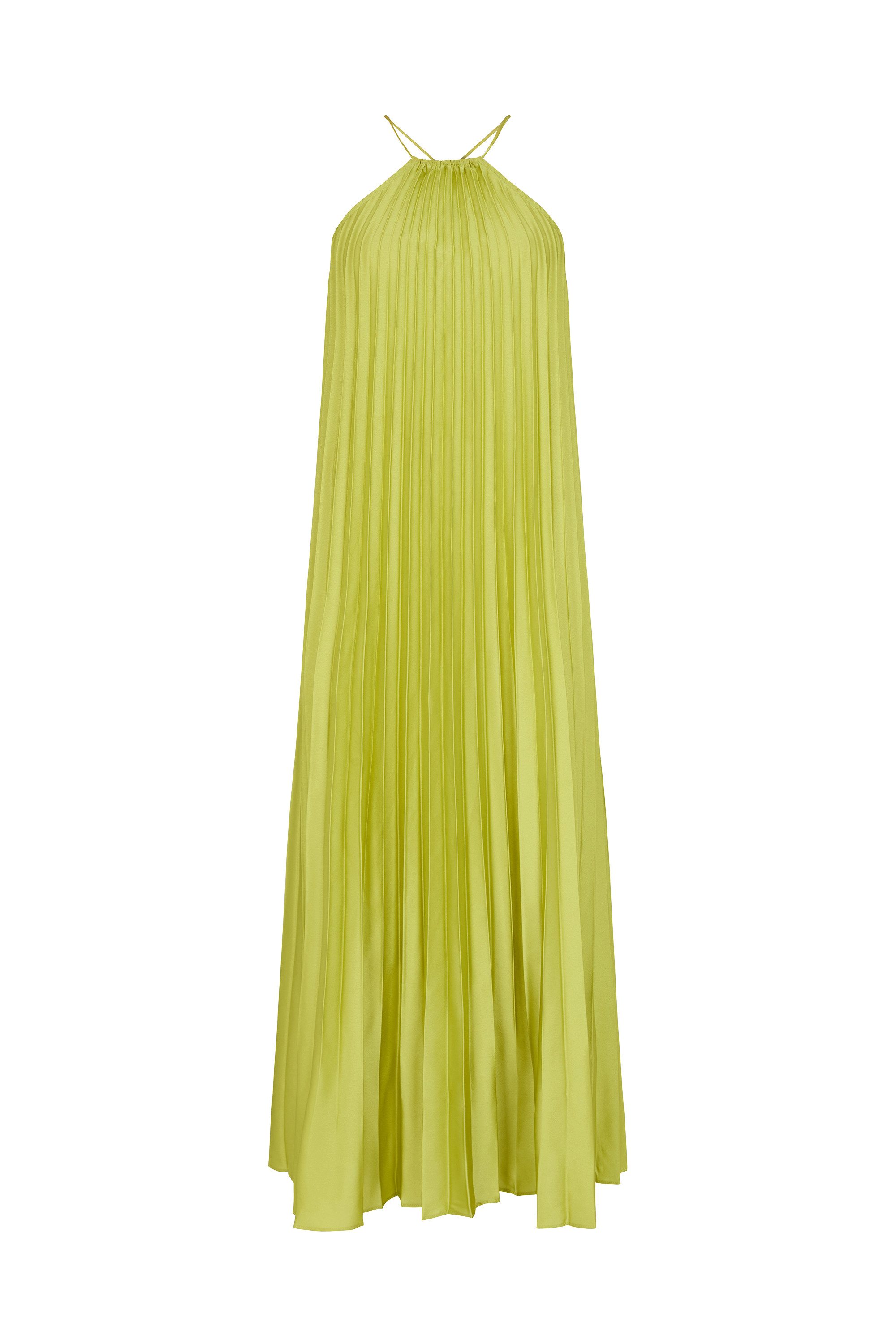 Lily and Lionel Midikleid Philomena Halter Neck Pleated Maxi Dress Damen