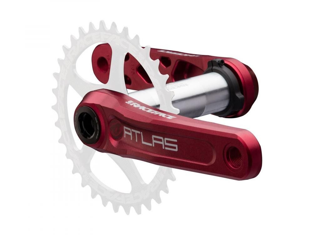 Race Face Fahrradkurbel Race Face Atlas Kurbel, 165mm, 68/73mm, 30mm, rot - robuste MTB-Kurbel