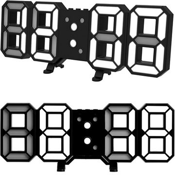 Retoo Wecker 3D Led Wecker Digital Tischuhr Moderne Digitaluhr Alarm Clock Display Uhr mit Weckfunktion, Wecker mit Schlummerfunktion
