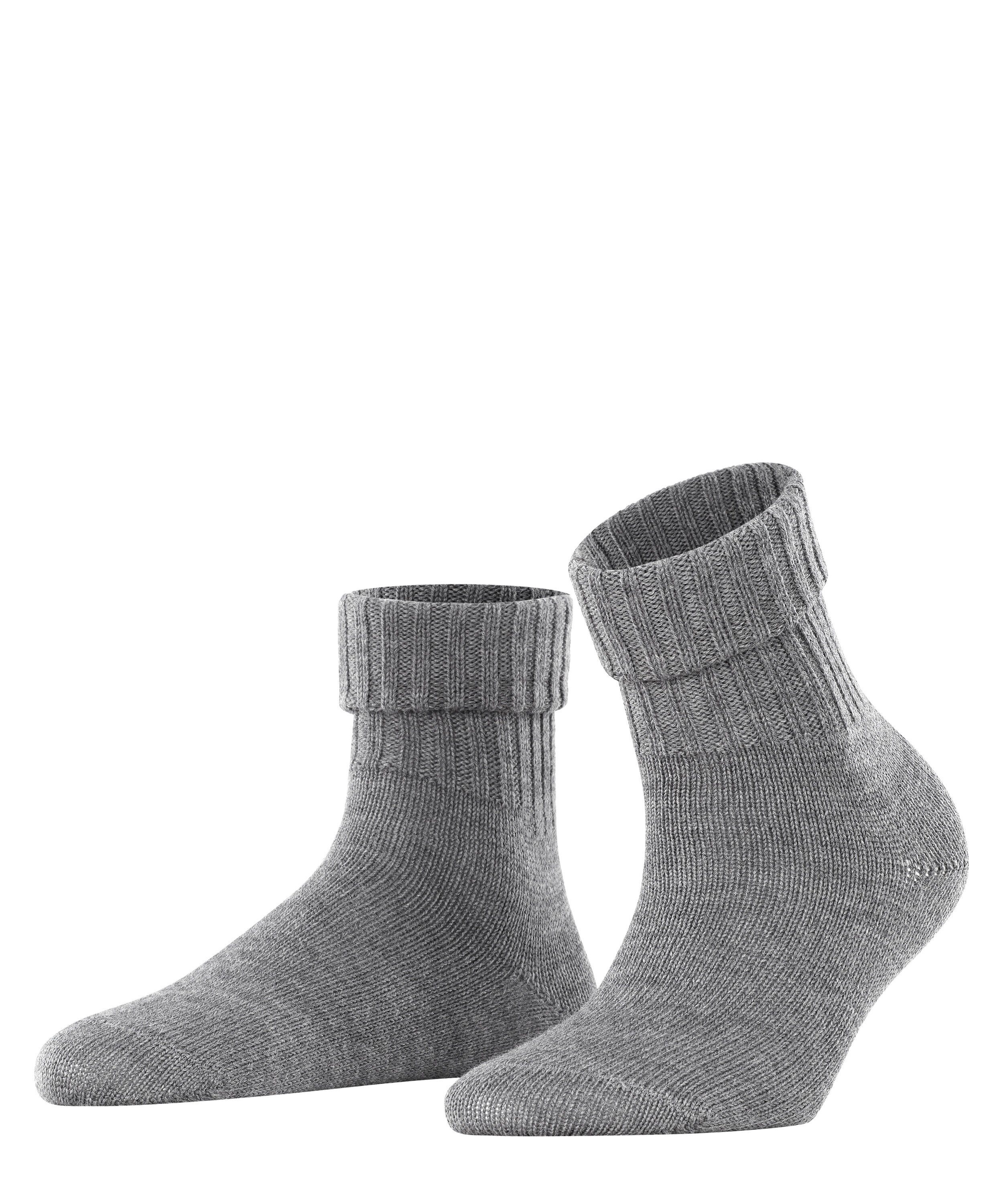 (3070) Plymouth grey (1-Paar) Socken Burlington dark