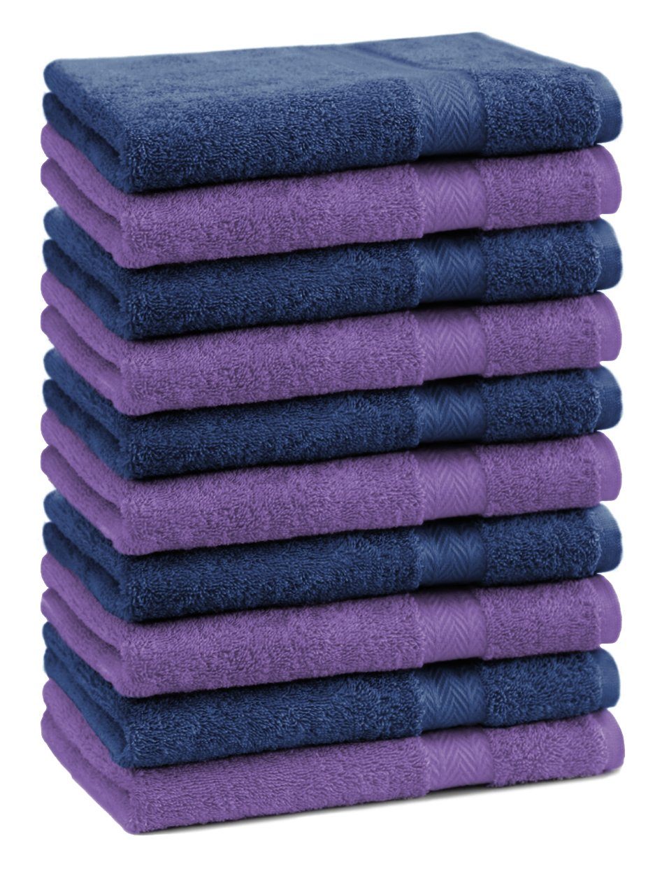 Baumwolle Betz Stück lila Premium Gästehandtücher Farbe Gästetuch-Set dunkelblau, Gästehandtücher 30x50 100% und Baumwolle 10 cm 100%