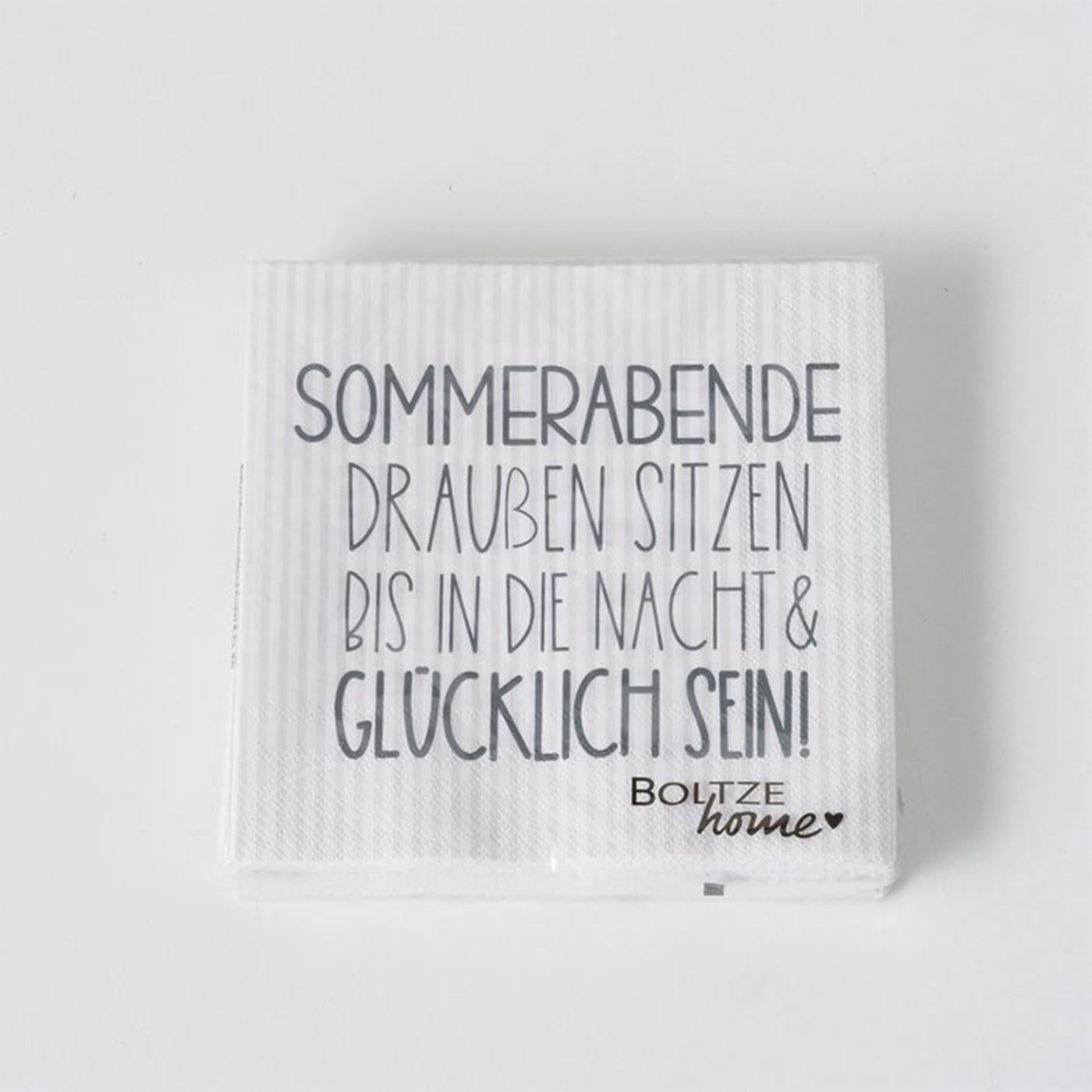 BOLTZE Papierserviette Servietten Sommerparty 3er Set 60 Stück Mit Spruch Tischdekoration