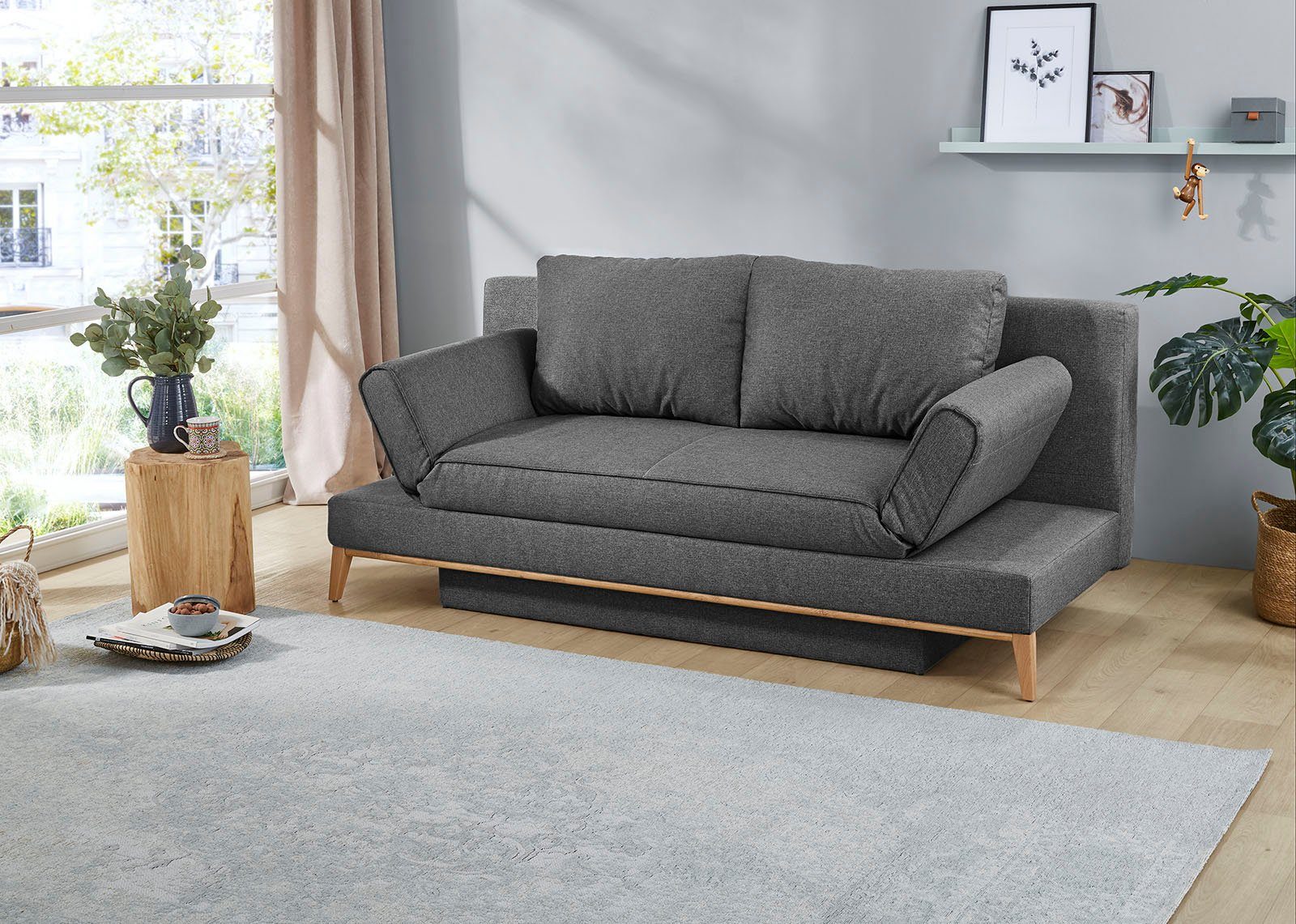 Jockenhöfer Gruppe Schlafsofa Yann, B: 198 cm, Liegefl. 138x198 cm, mit Bettfunktion, Bettkasten & Armteilverstellung