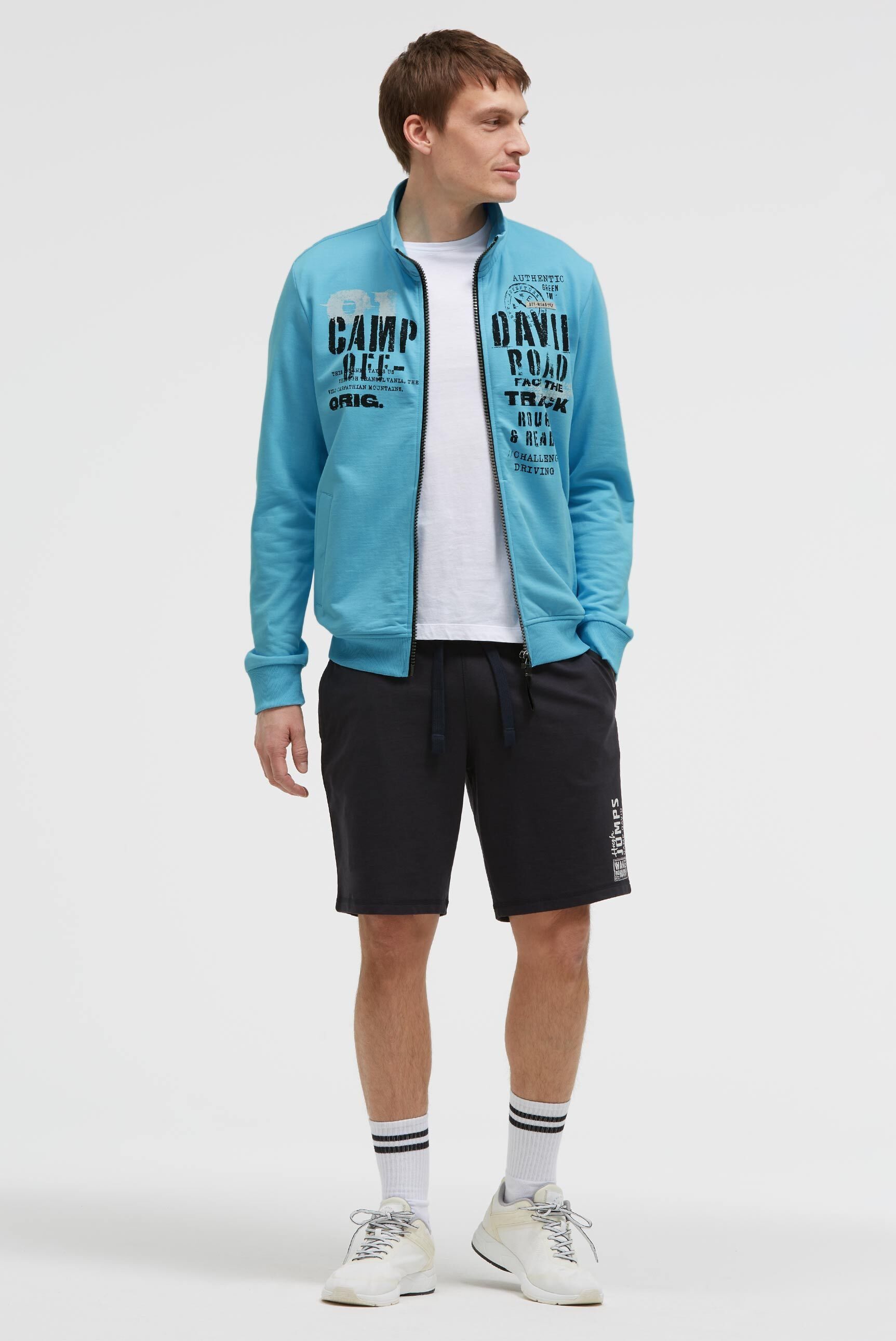 CAMP DAVID Sweatjacke mit Reißverschlusstaschen