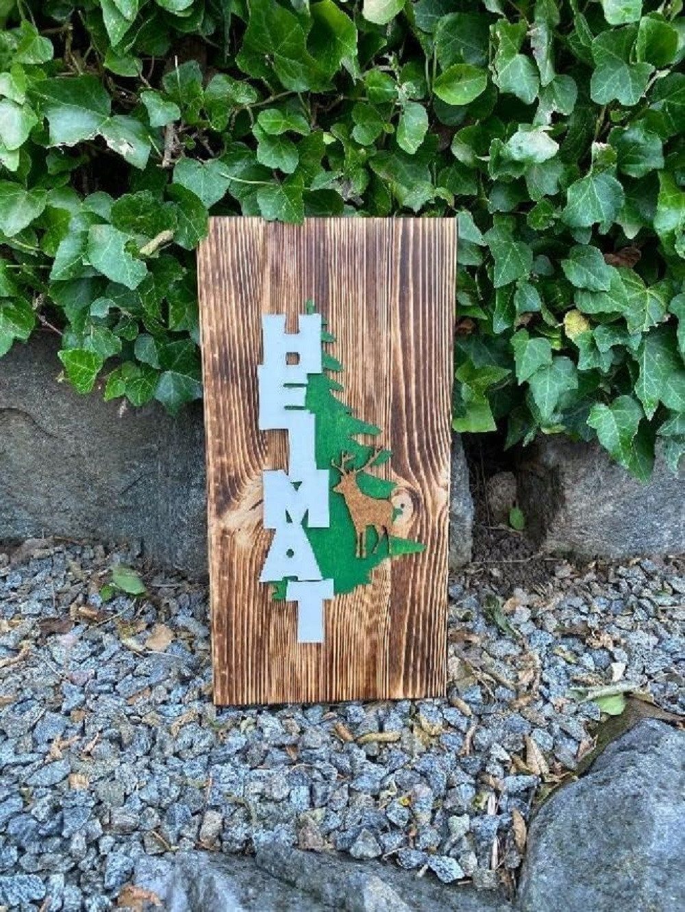 Luna24 simply great ideas... Wandspruch Holzwandbild Frederik mi 3D Schriftzug Heimat, Made in Black Forest.