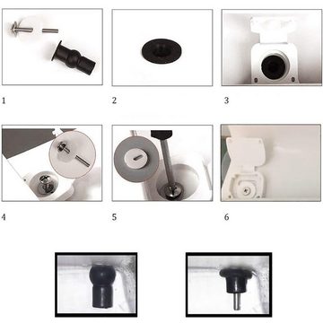Juoungle Schrauben-Set Schrauben für Toilettensitz Universal, WC-Sitz Befestigungsset Zubehör