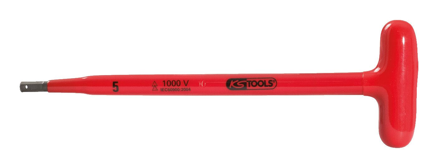 KS Tools Stiftschlüssel, T-Griff-Innensechskant mit Schutzisolierung, 4 x 200 mm