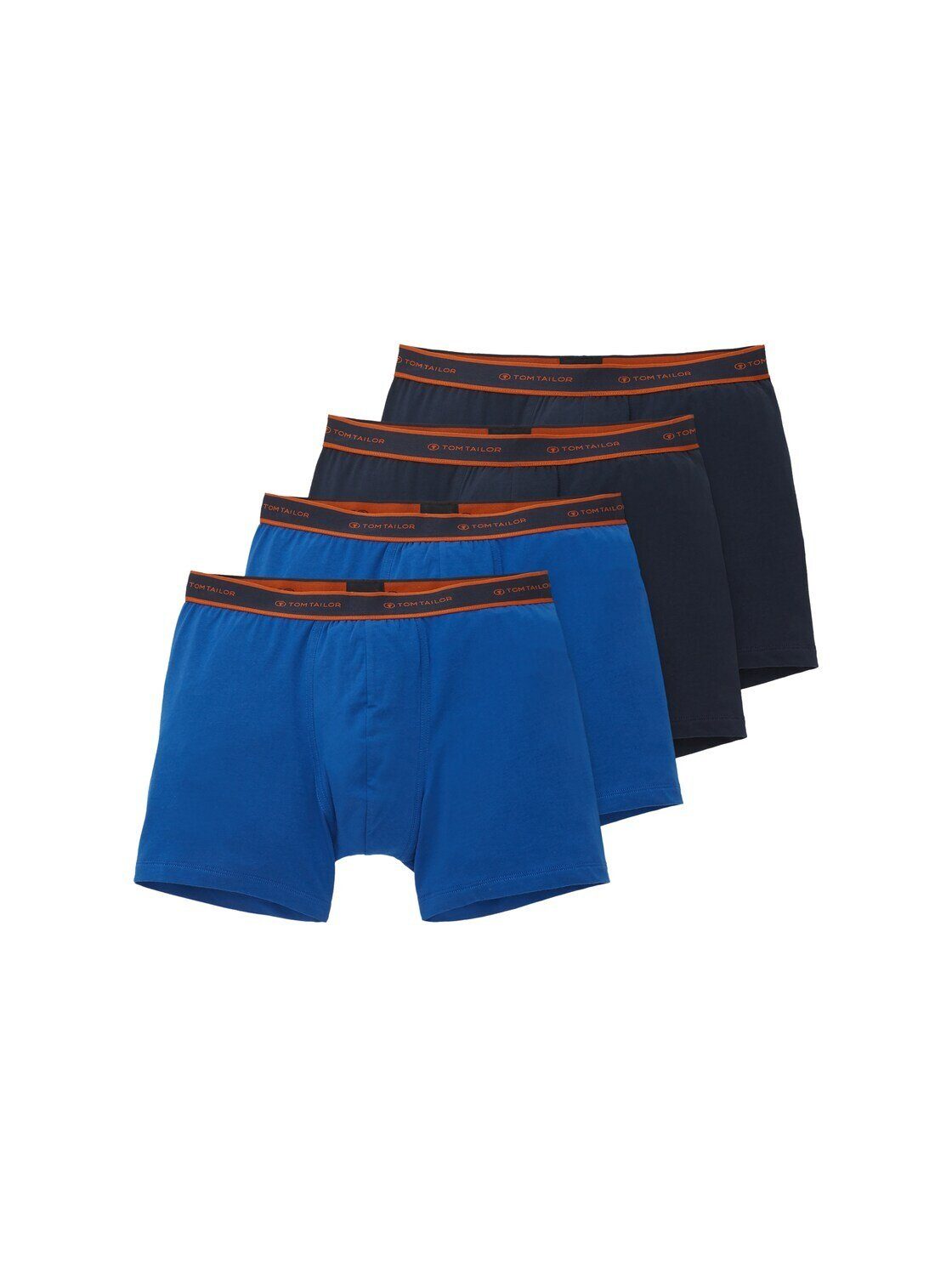 TOM TAILOR Boxershorts Hip Pants Pack im blue-medium-solid Viererpack) (im 4er