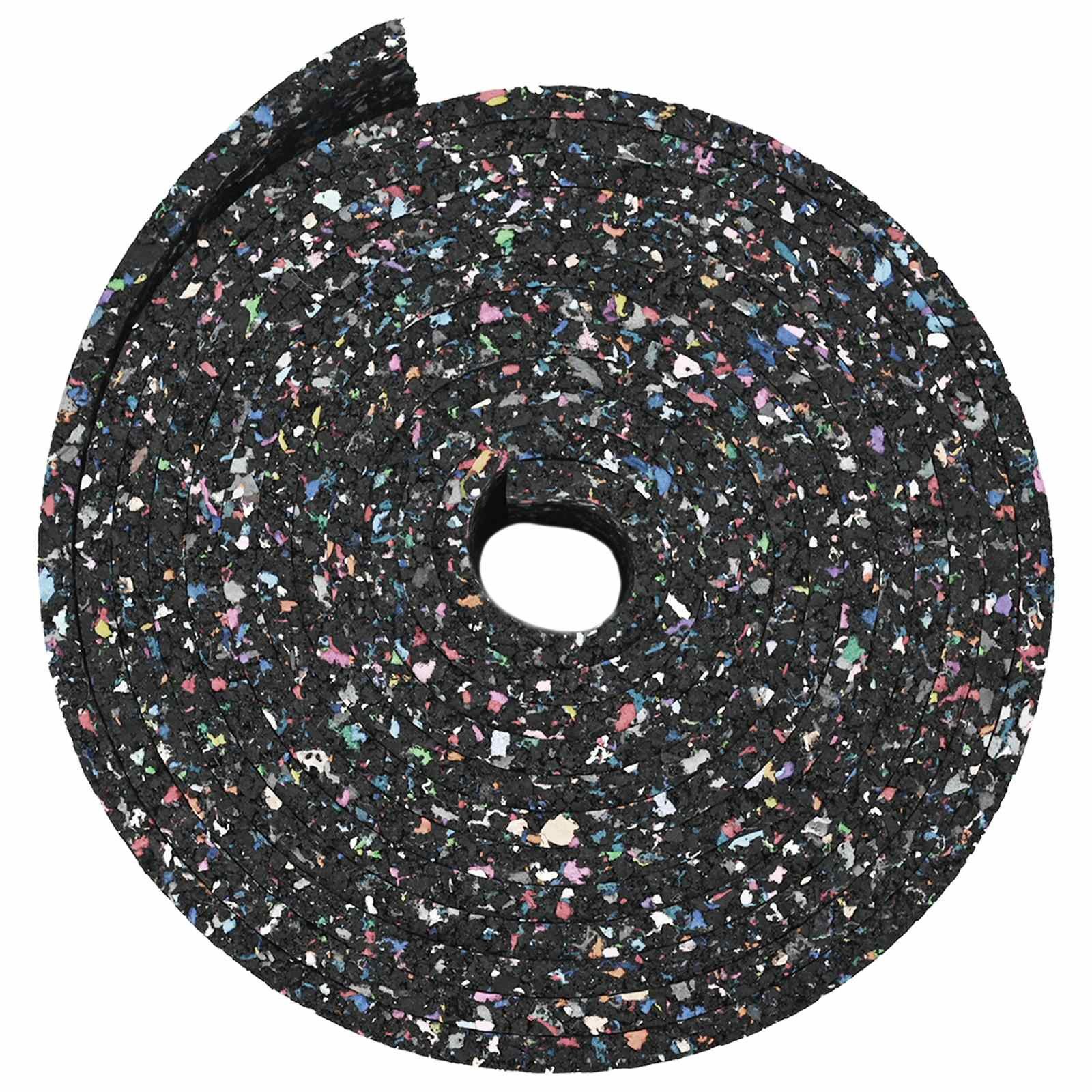 vidaXL Hantel 1000 x 8 x 1 cm Gummiwalze Schwarz Gummi