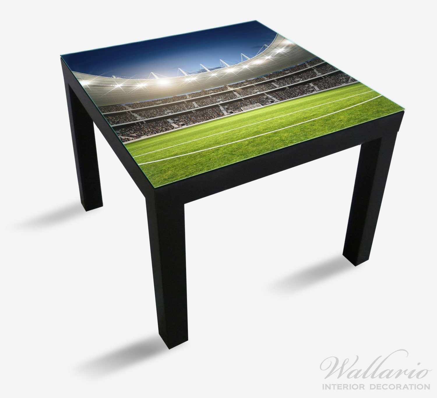 Wallario Tischplatte Fußballstadion Mittellinie für geeignet Lack (1 Ikea St), Tisch