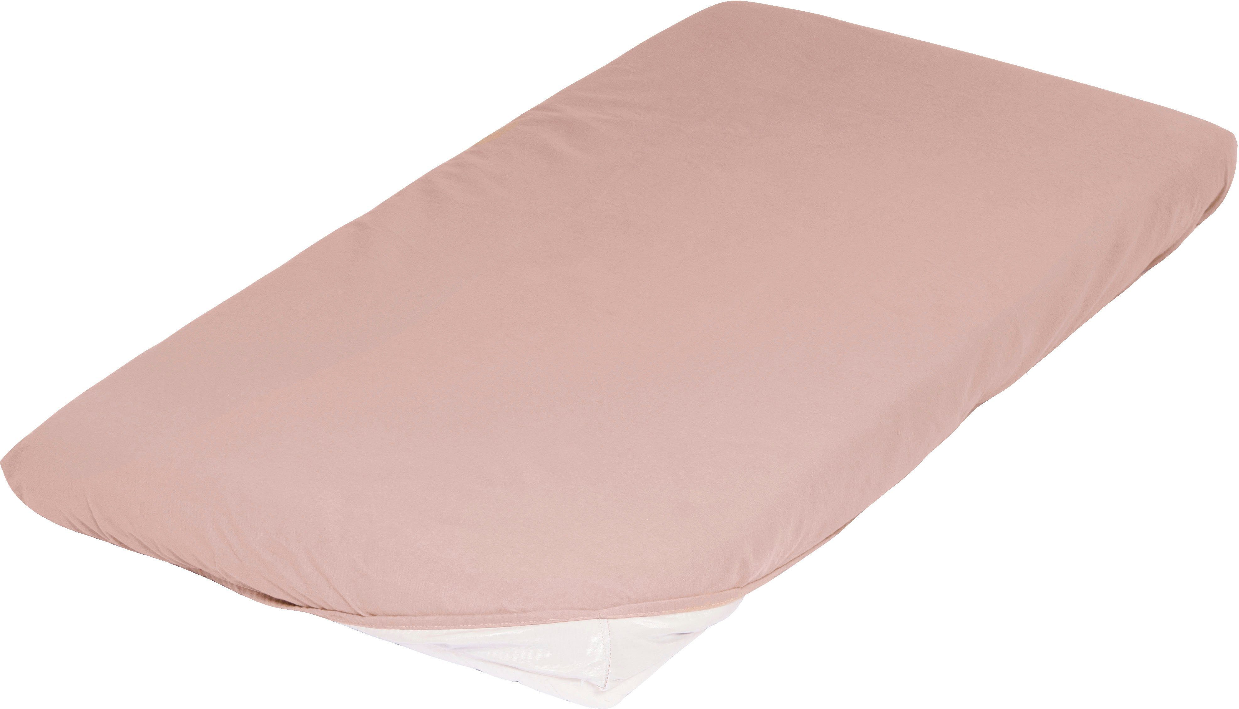 Matratzenschutzbezug Feinbiber Spannbetttuch wasserdicht SETEX, Für Matratzen mit einer von Höhe von 10-12cm taupe