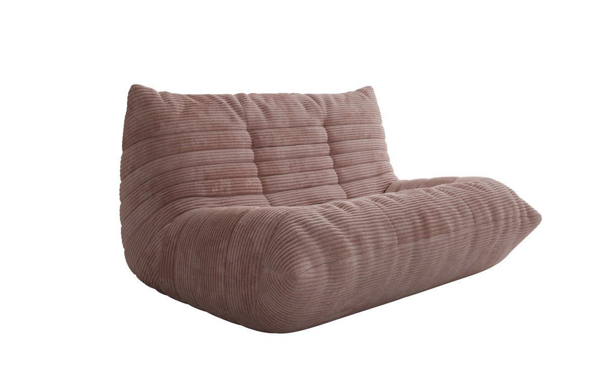 Luxusbetten24 Sofa Designer 2 Sitzer Sofa Calmo, in weichem Cord