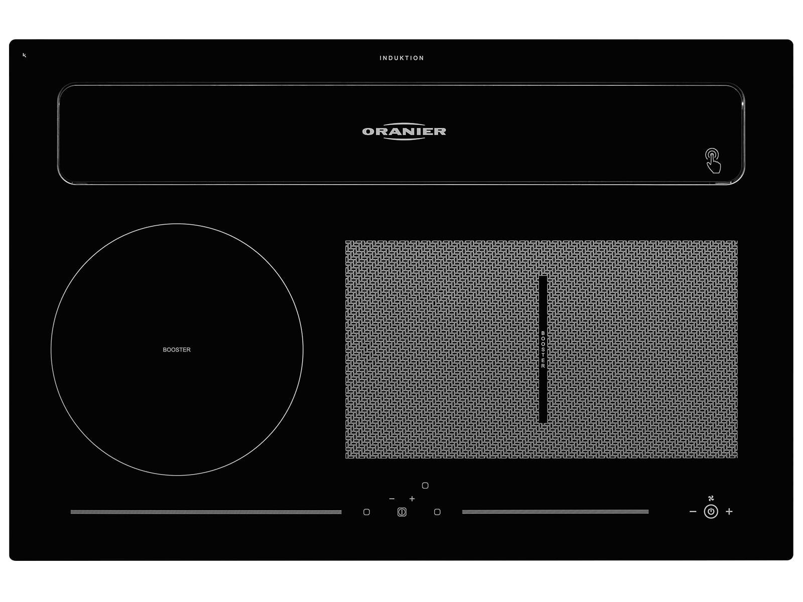 Oranier Kochfeld mit Dunstabzug 1082 80, Timer, TouchControl-Bedienung