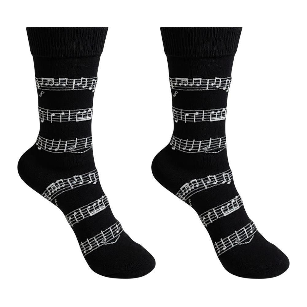 mugesh Freizeitsocken Musik Socken schwarz mit Noten für Musiker günstig online kaufen