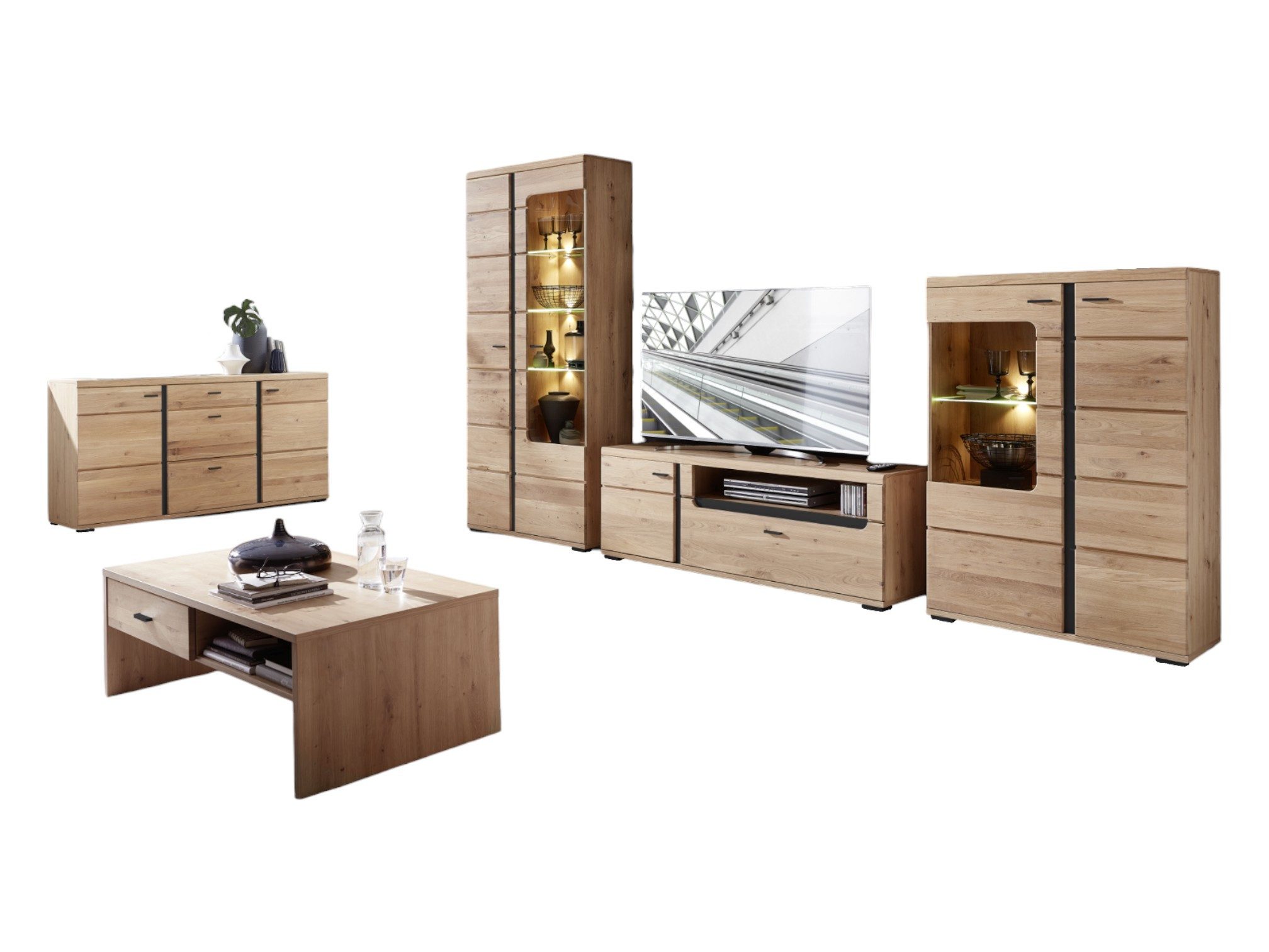 moebel-dich-auf Wohnwand SANTOS, (in Altesche massiv günstig online kaufen