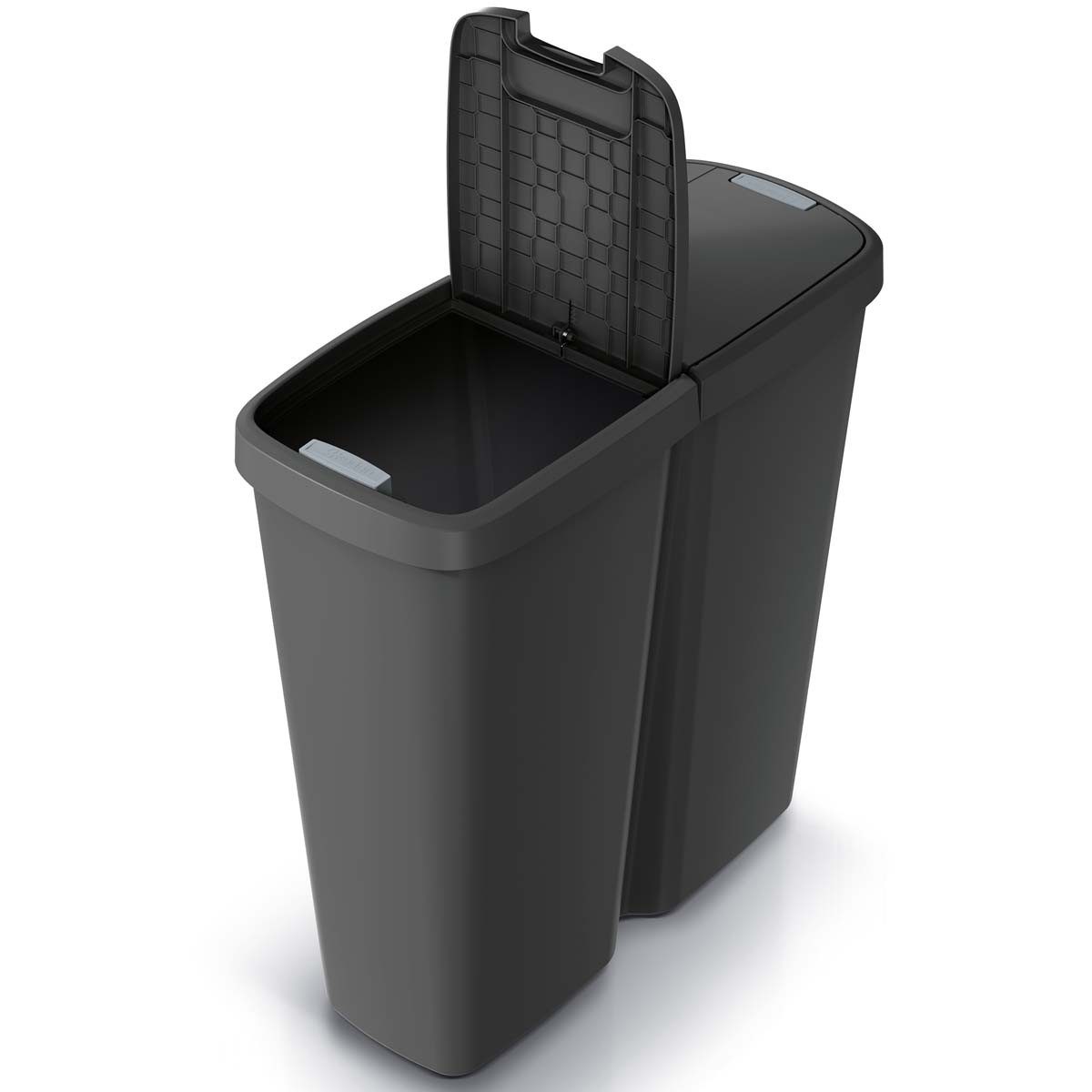 monzana Mülleimer, Mülleimer Küche 50L Abfalleimer Mülltrenner Büro Papierkorb