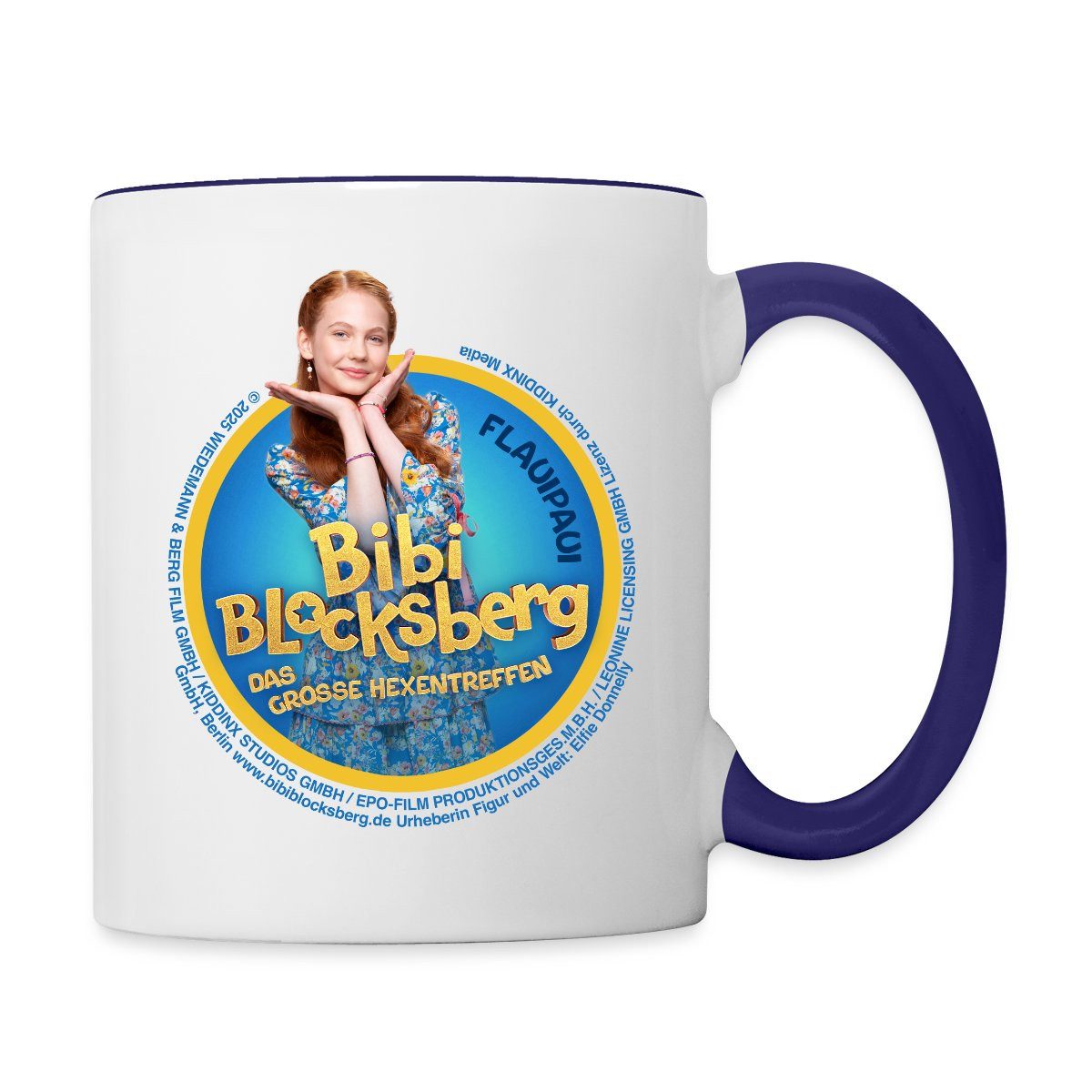 Spreadshirt Tasse Bibi Blocksberg Film Große Hexentreffen Flauipaui Tasse Zweifarbig, Keramik