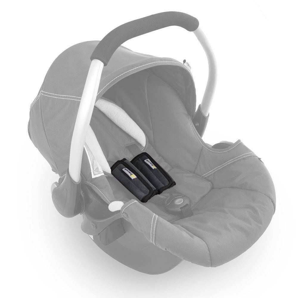 Hauck Autokindersitz Smoothe Me - 2er Pack - Grau, Gurtpolster für Babyschalen und Kinder Autositze 2er Pack