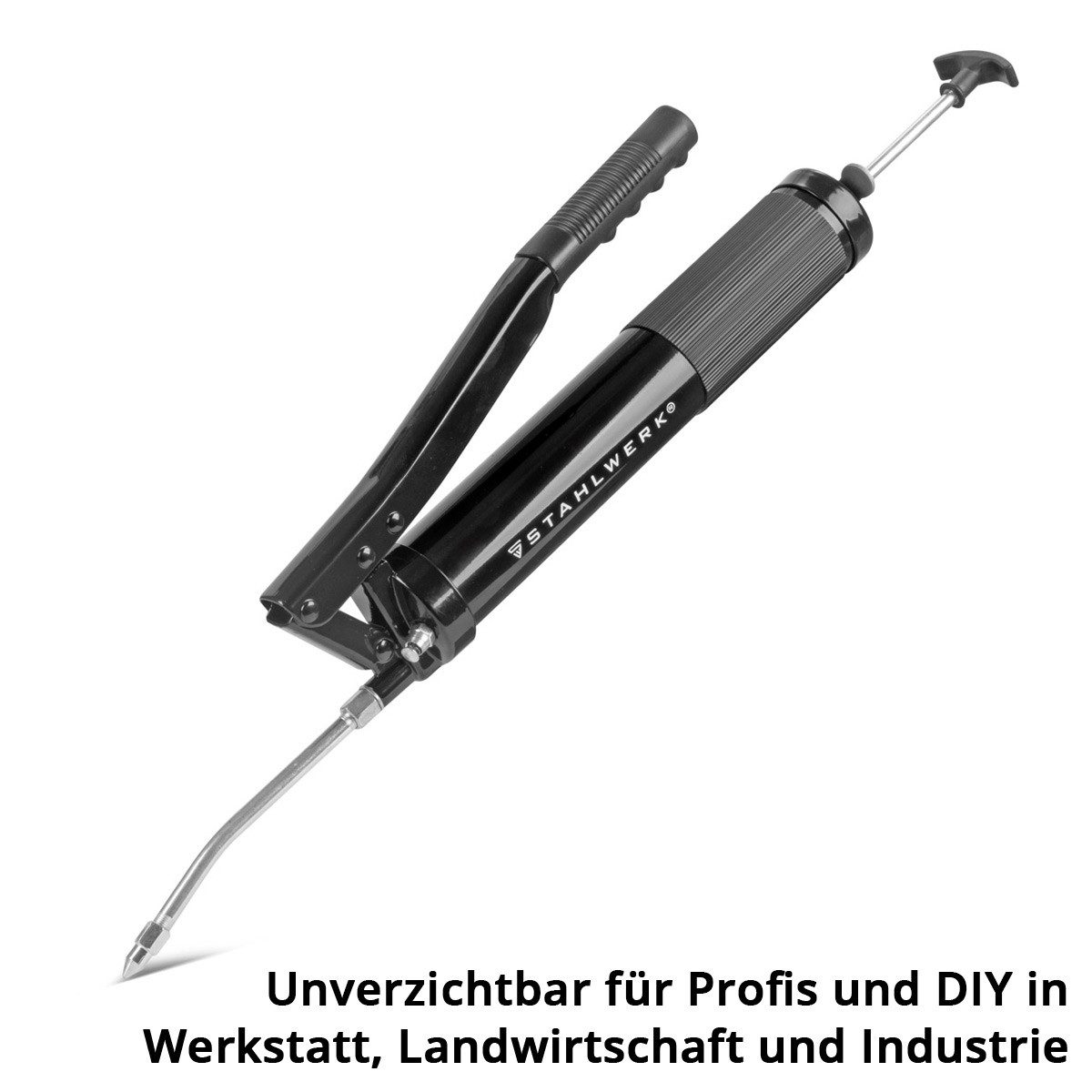 STAHLWERK Handpresse Einhand-Fettpresse 600 ml 550 bar Handhebelpresse, Einhand-Bedienung
