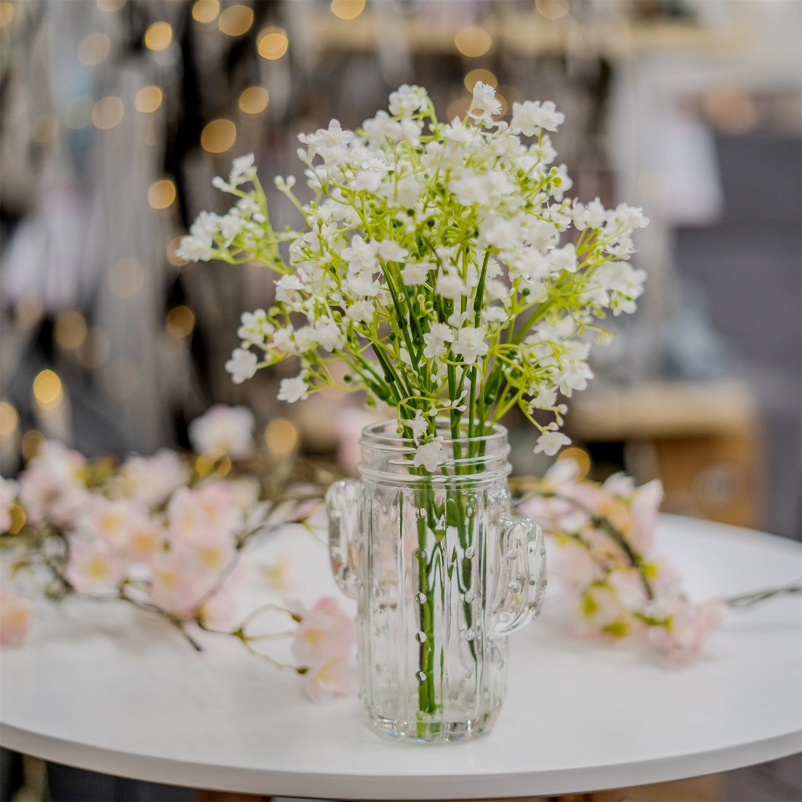 Kunstblume Künstlicher Frühlingsstrauß in Vase Flora günstig online kaufen