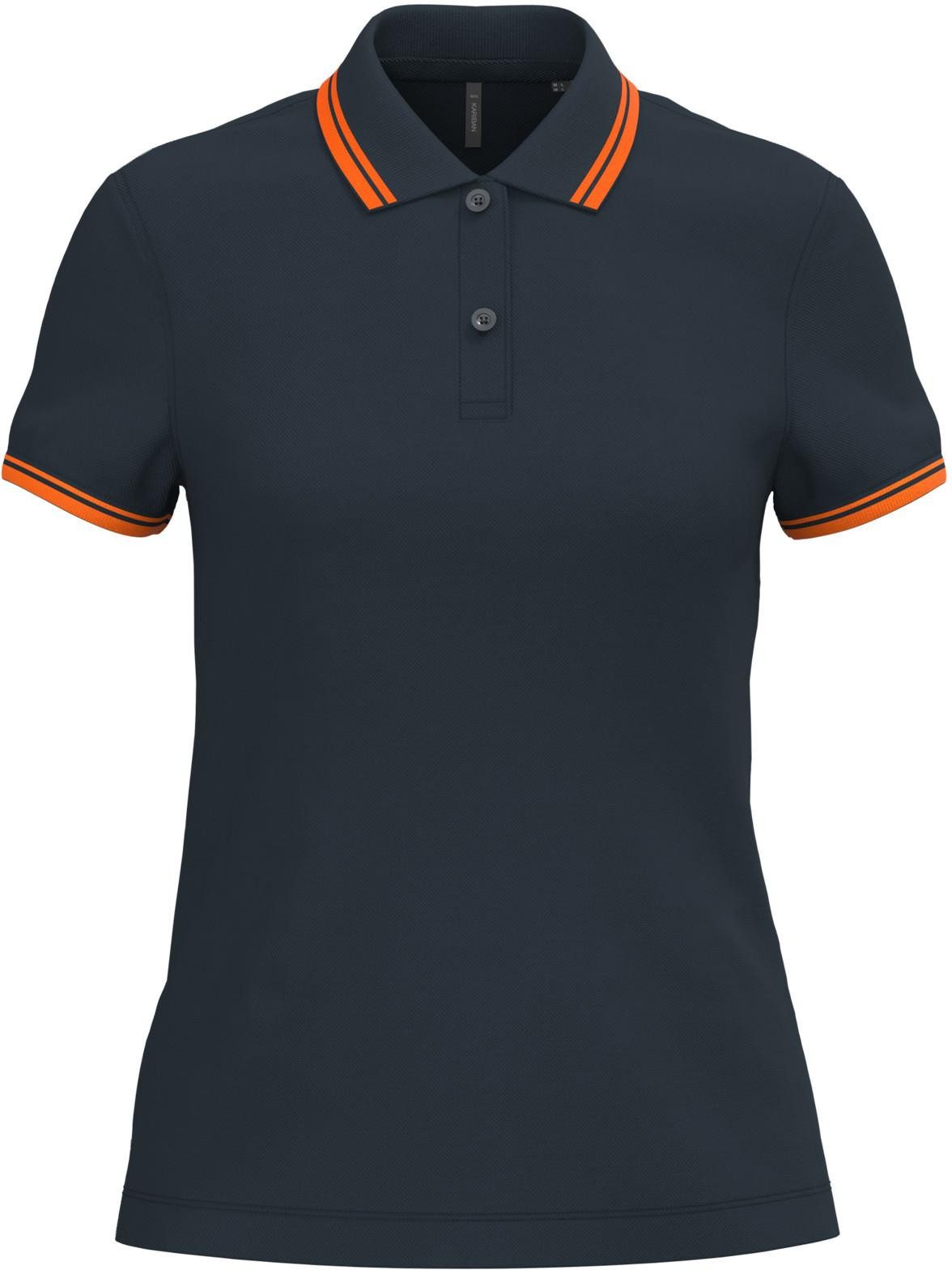 Kariban Poloshirt Polohemd für Damen mit kurzen Ärmeln und kontrastfarbenen günstig online kaufen