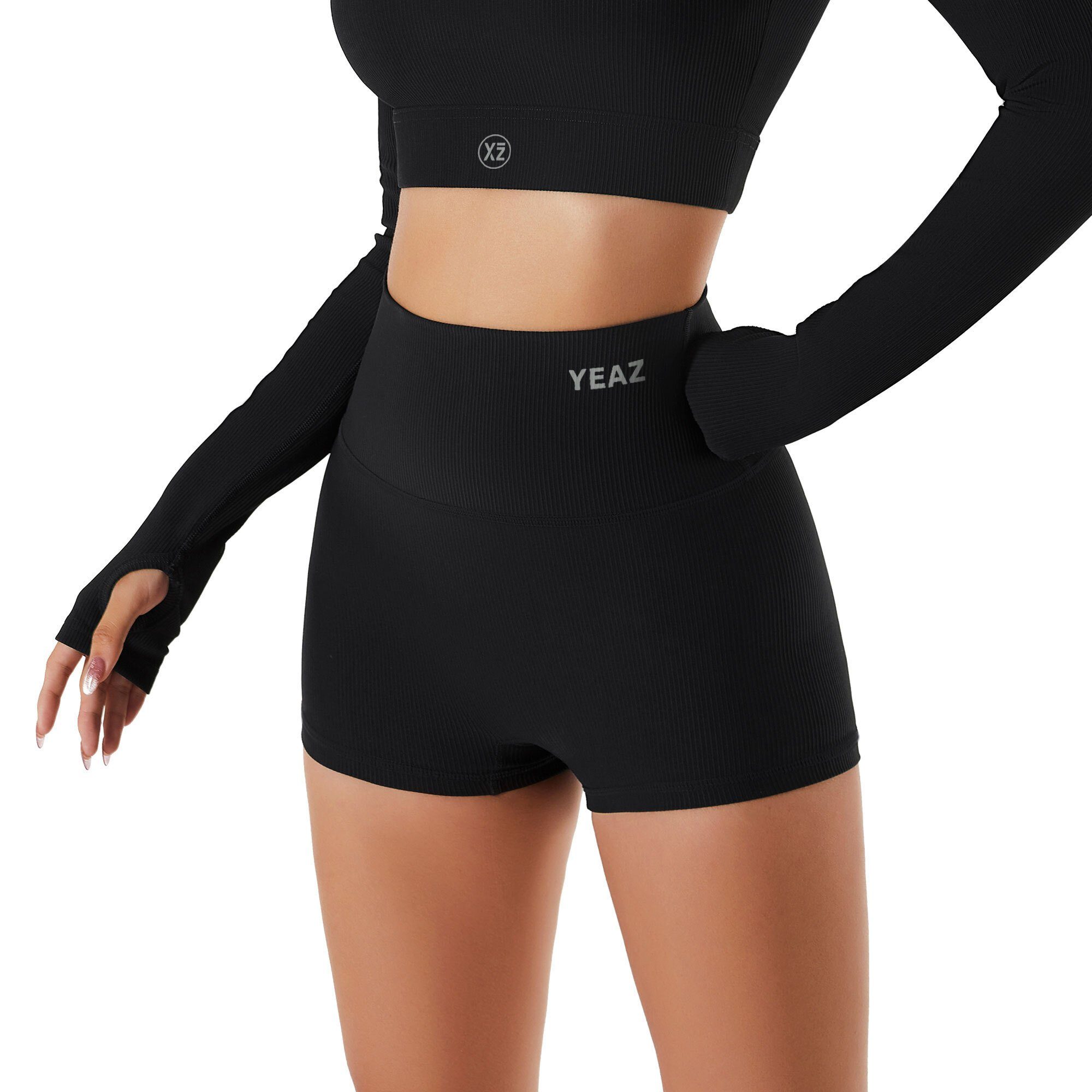 YEAZ Yogashorts CLUB schwarz shorts shape LEVEL (2-tlg)