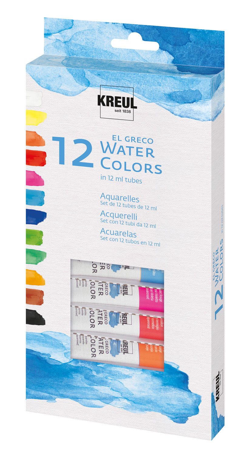C. KREUL Aquarellfarbe KREUL Aquarellfarben eL Greco 12x12ml Kartonetui