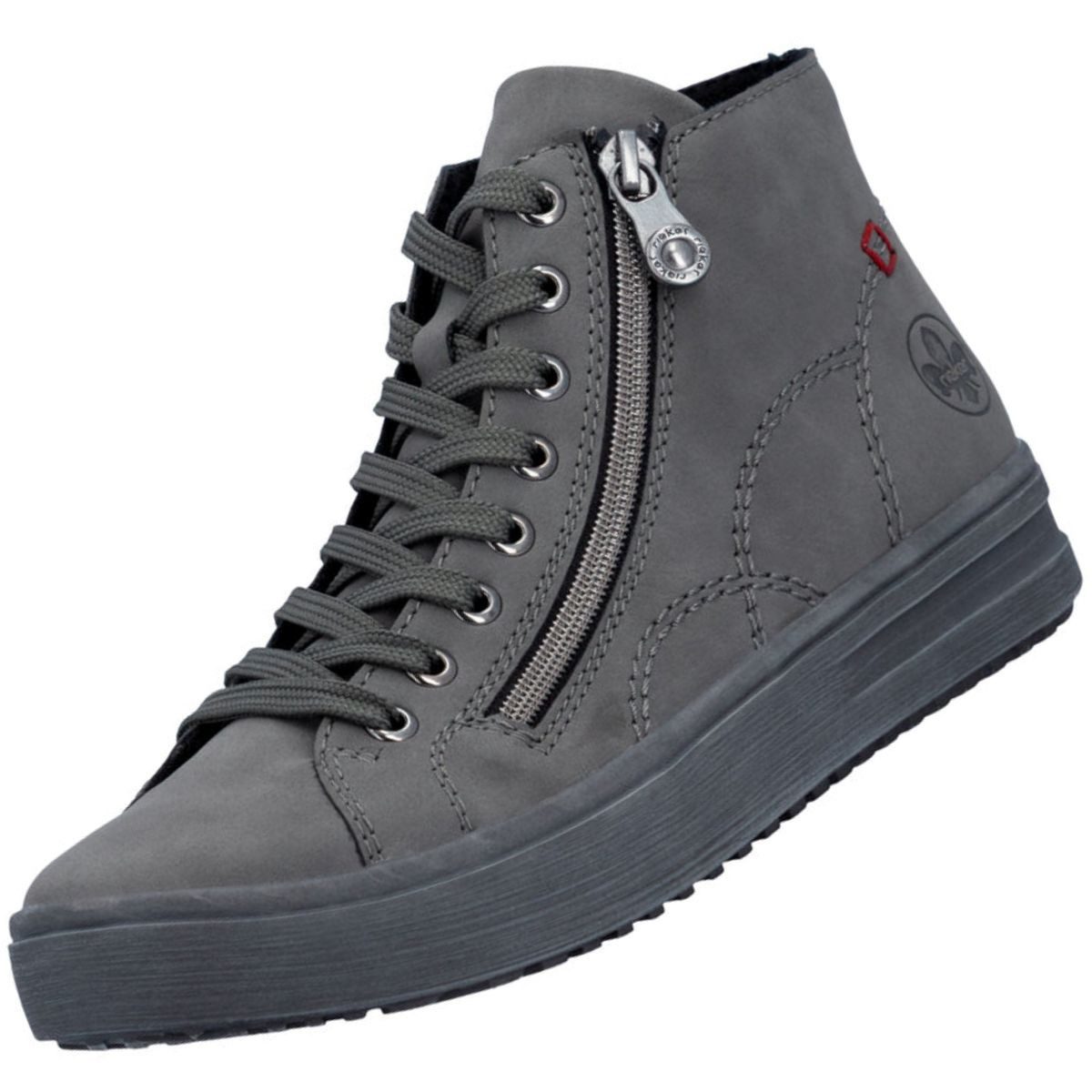 Rieker L2520-45 Stiefelette Gefütterter Schnür-Bootie mit Wechselfußbett