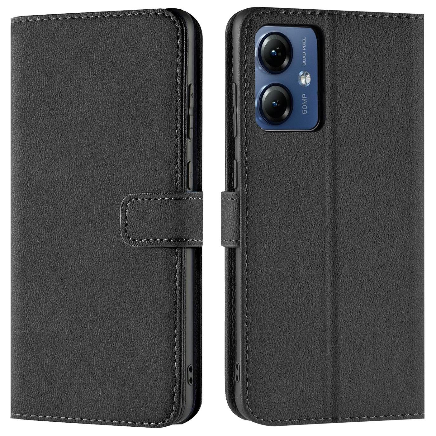 CoolGadget Handyhülle Book Case Handy Tasche für Motorola Moto G14 6,5 Zoll, Hülle Klapphülle Flip Cover für Motorola Moto G14 Schutzhülle stoßfest