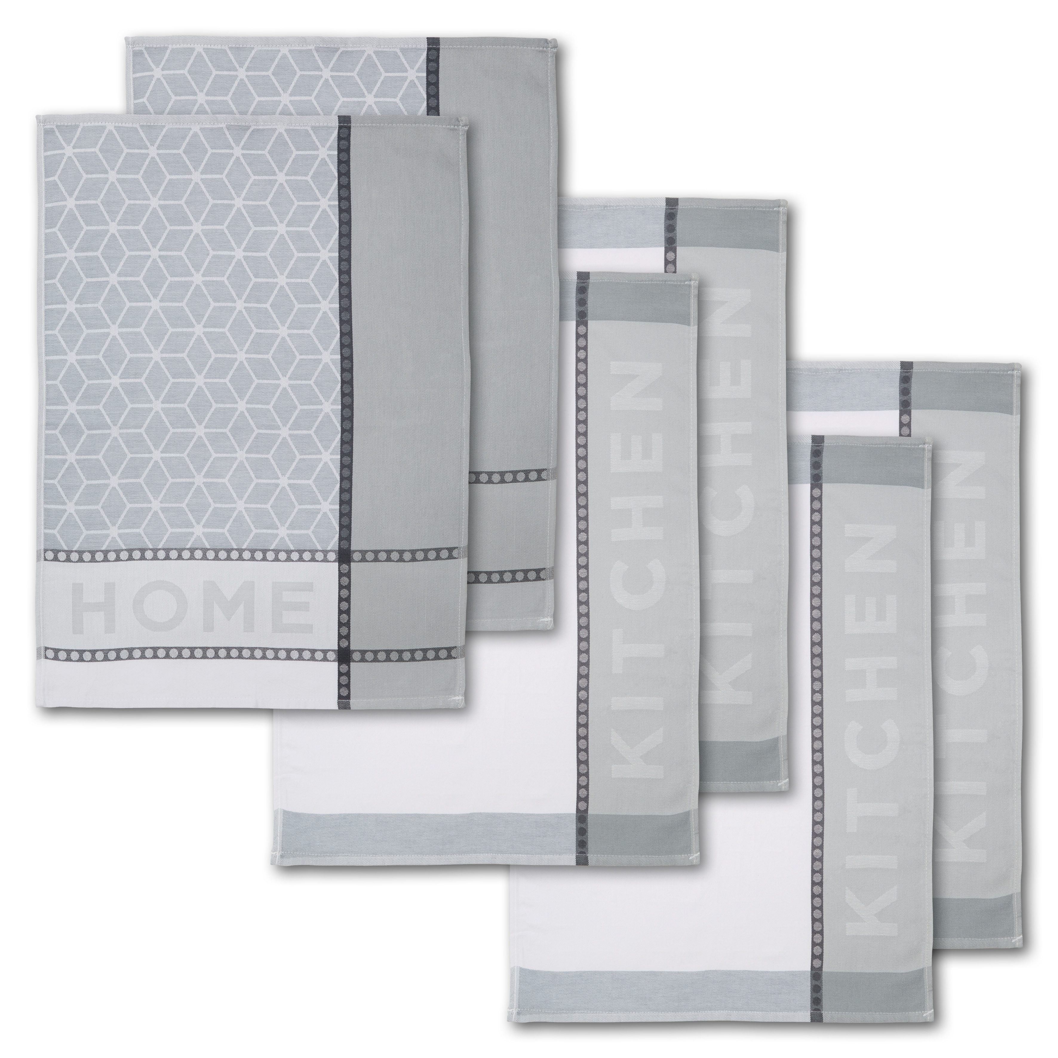 Dyckhoff Geschirrtuch HOME / KITCHEN, Maße je Tuch ca. 50x70 cm, (Set, 6-tl günstig online kaufen