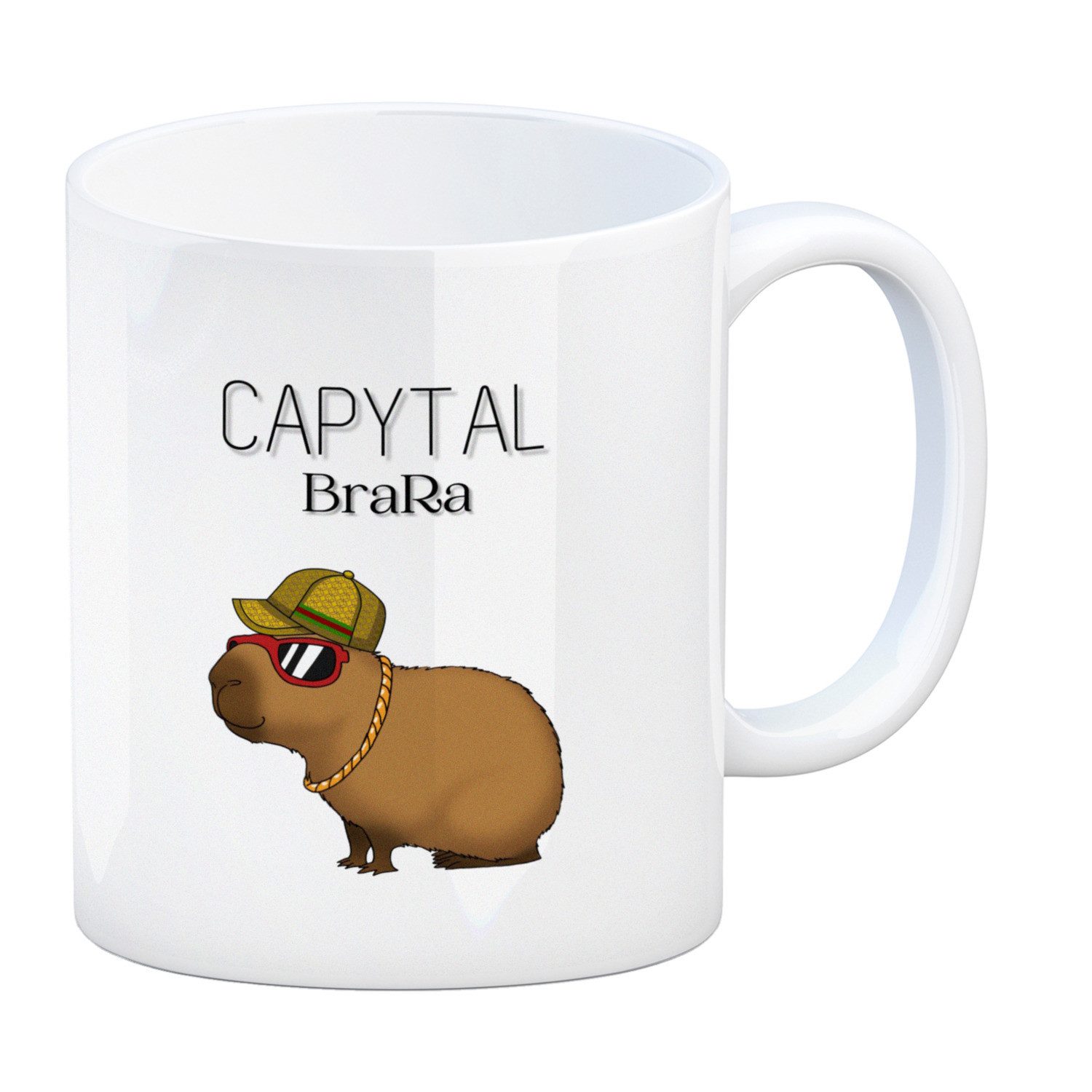 Tasse Capytal BraRa Kaffeebecher mit rappendem Capibara