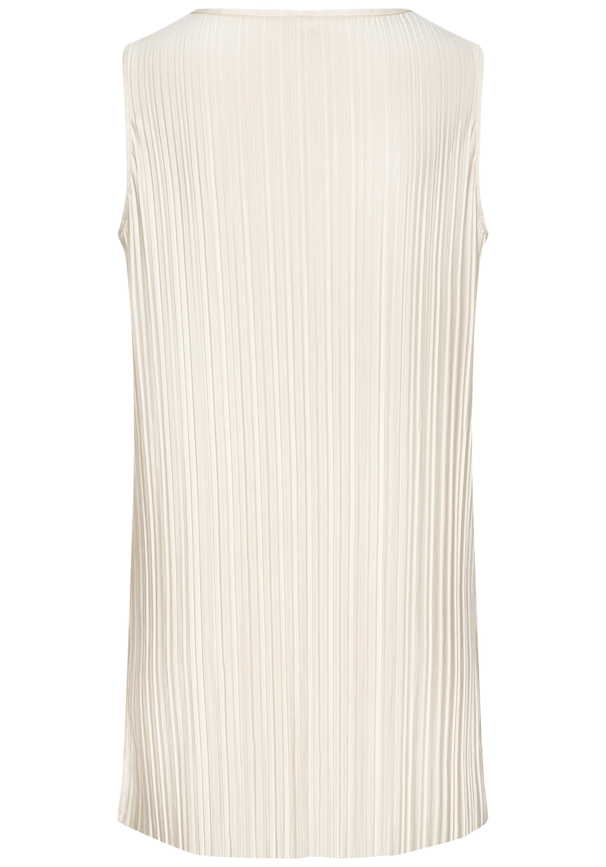 LASCANA Longtop aus schimmernder Ware mit Plisseefalten