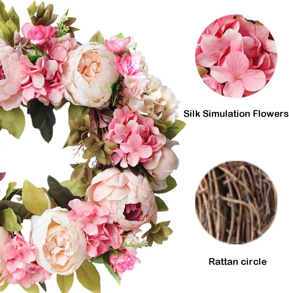 Kunstkranz Deko Kranz Wandkranz Handgefertigt Kranz Türkranz Ø 40cm, POPOLI günstig online kaufen