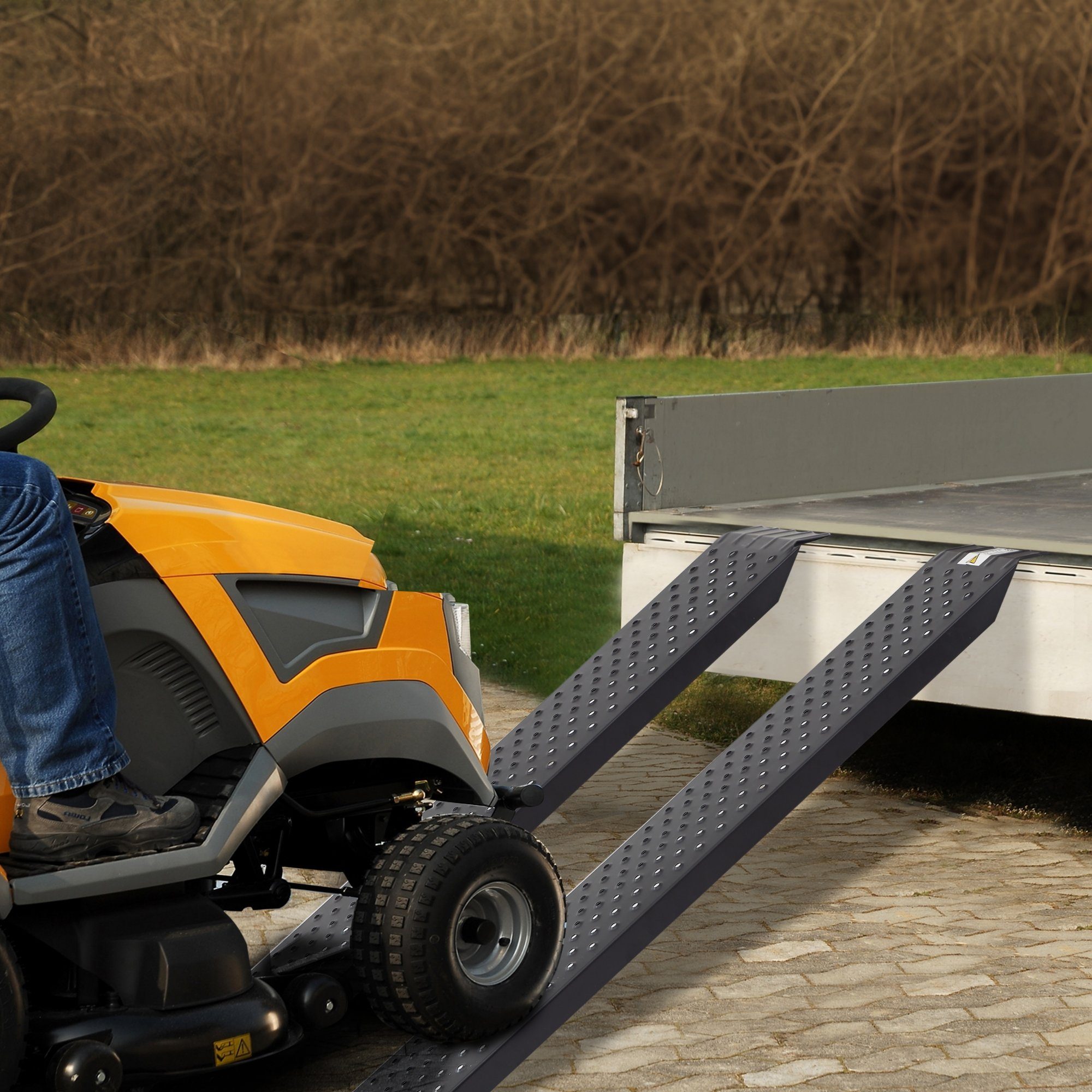 Arebos Auffahrrampe Laderampe Verladerampe Autorampe Auffahrhilfe max. 400 kg (2er), Hochwertige und stabile Stahlkonstruktion