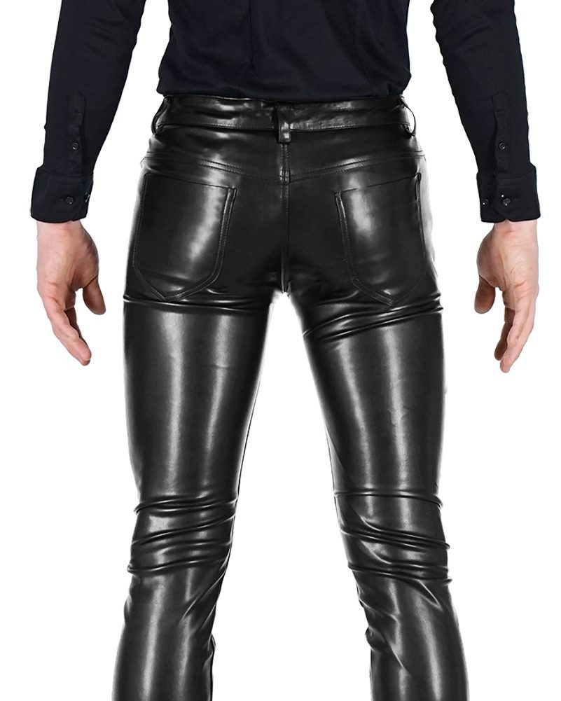 BOCKLE Lederhose Bockle® NEW FAUX STRETCH LEATHER SKINNY PANTS