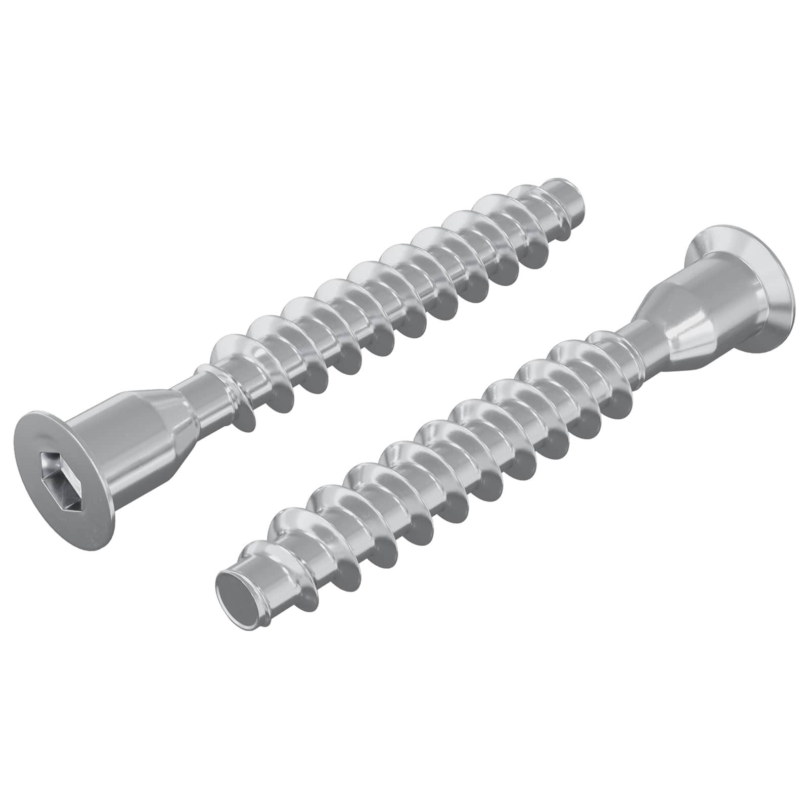 vidaXL Schraube, Confirmat-Schrauben 2 pcs Silber Metall