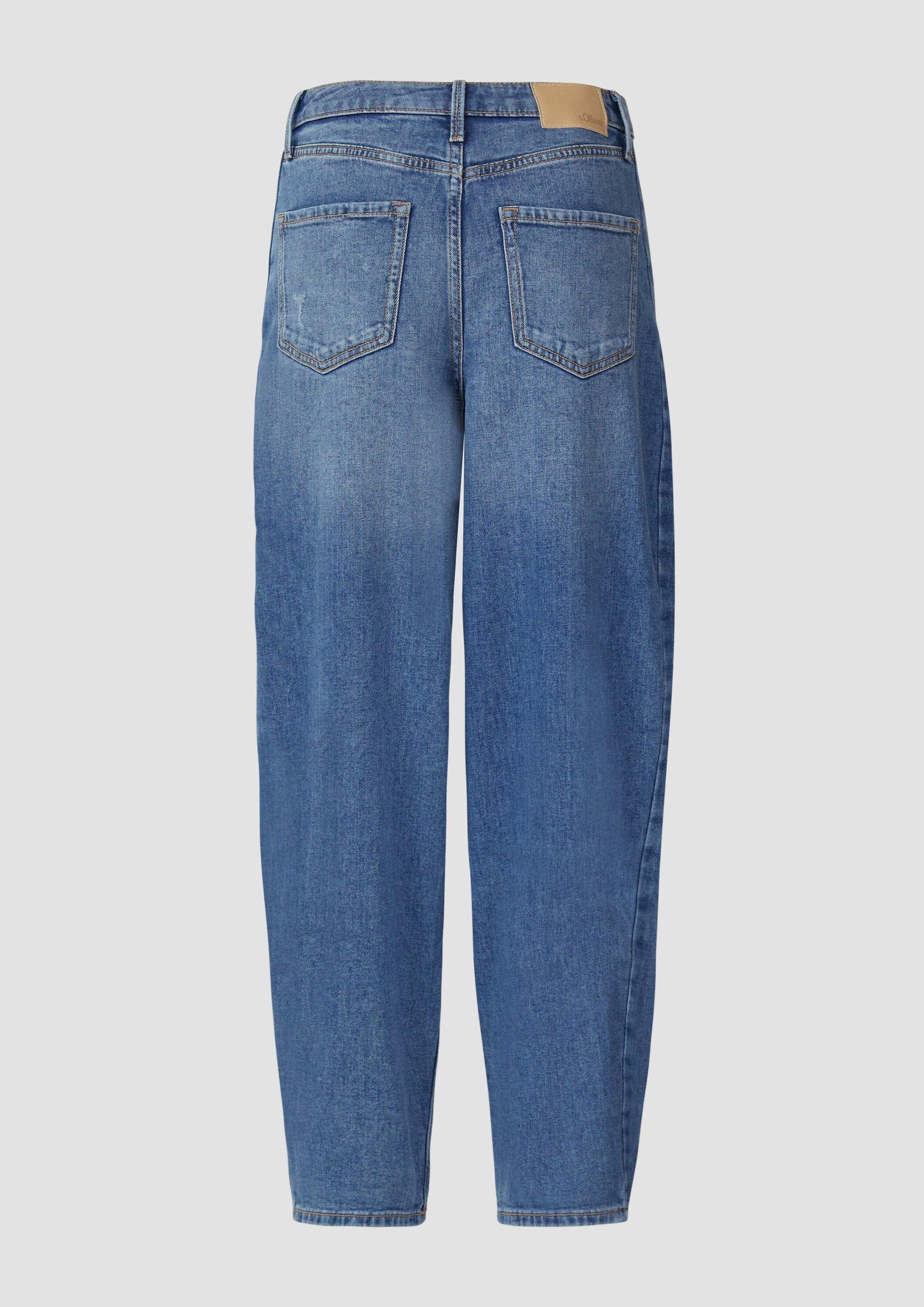 s.Oliver Regular-fit-Jeans Jeans-Hose Ankle-Jeans / Regular Fit / High Rise / Barrel Leg