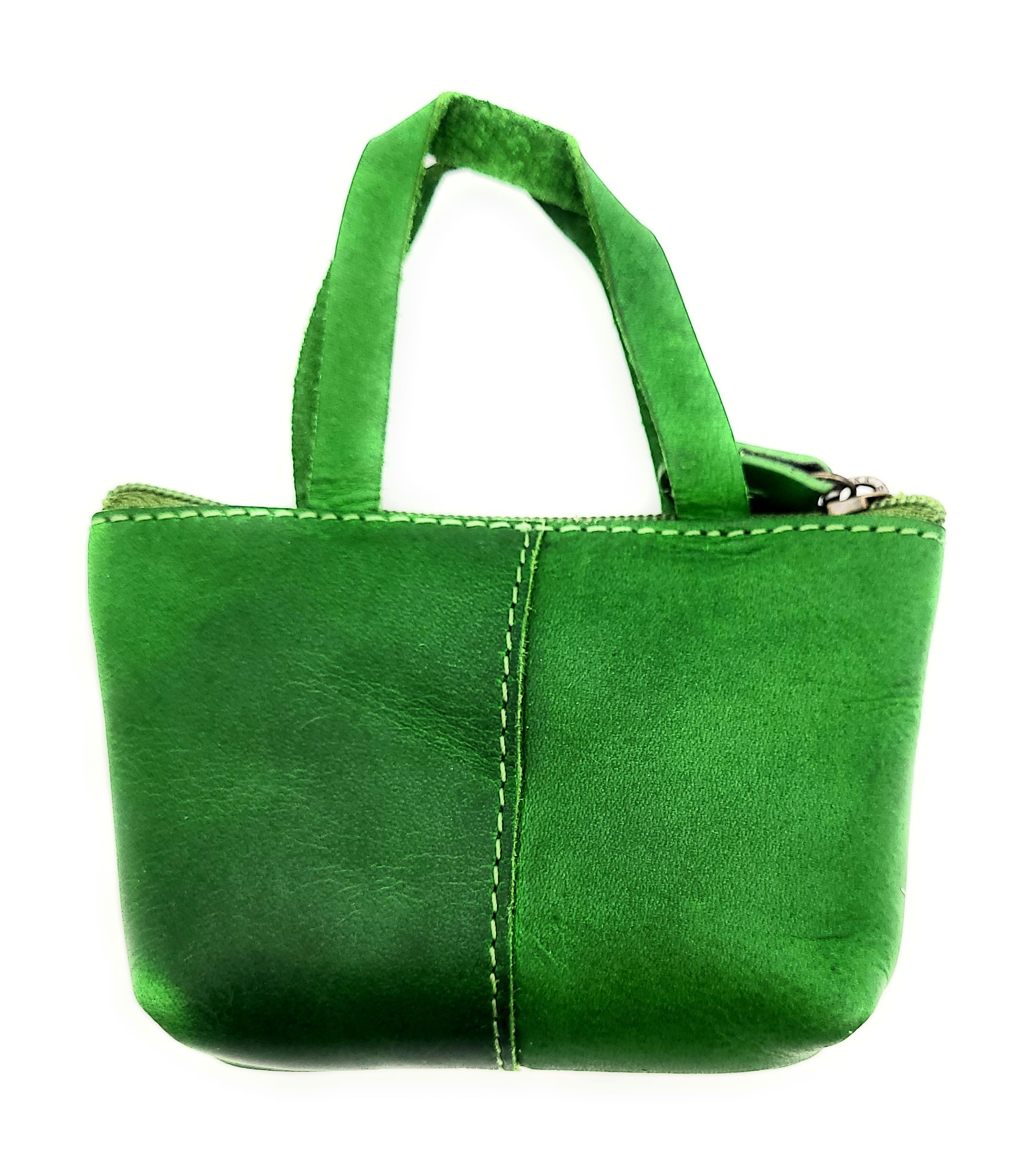 Hill Burry Schlüsseltasche Schlüsseletui Damen, Echtleder, Mini-Handtaschenform, Reißverschluss