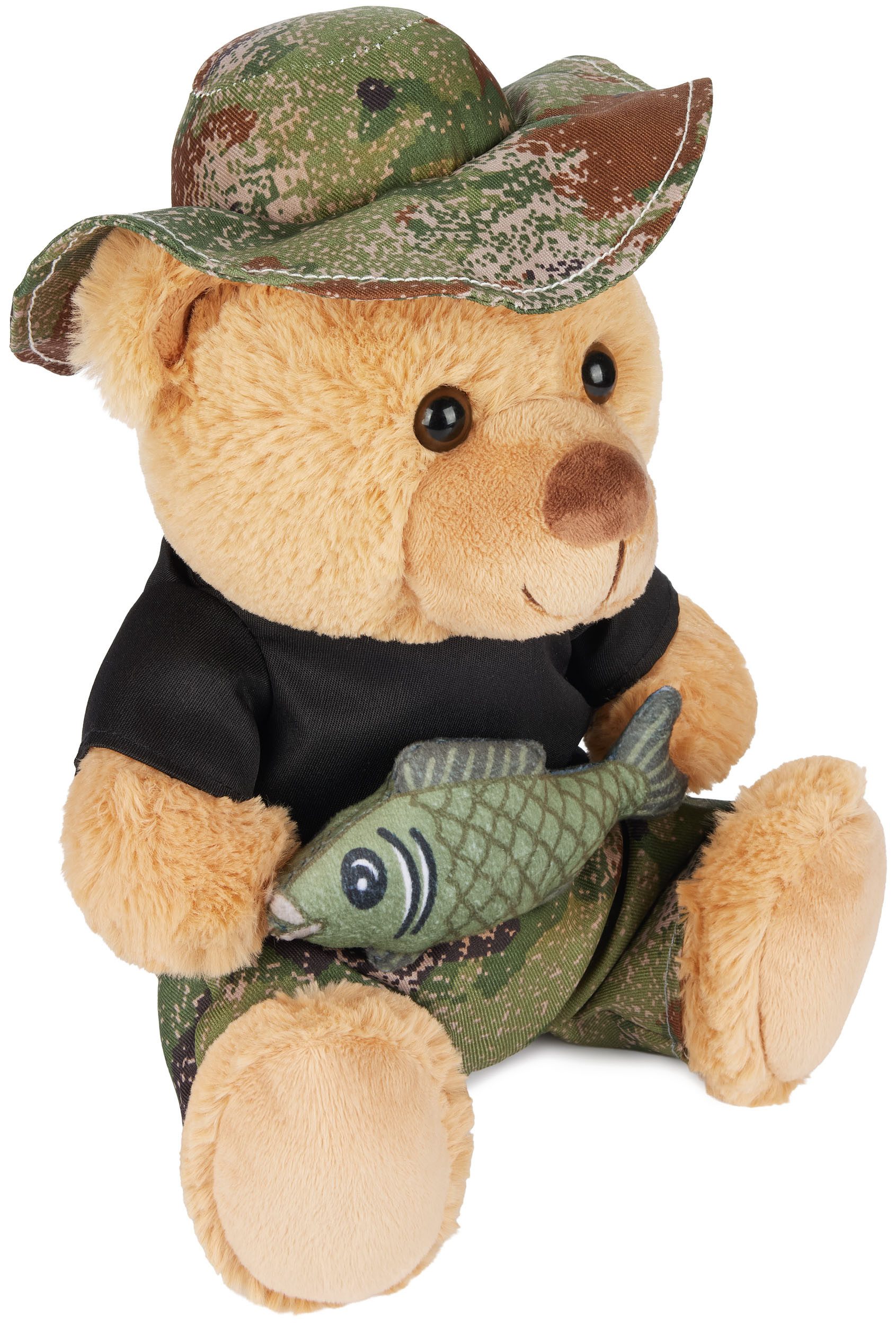 BRUBAKER Kuscheltier Teddybär Angler mit Fisch und Anglerhut - 25 cm Teddy günstig online kaufen