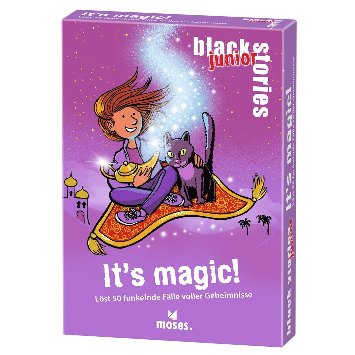 Moses. Verlag Spielesammlung black stories Rätselspiel junior It's magic