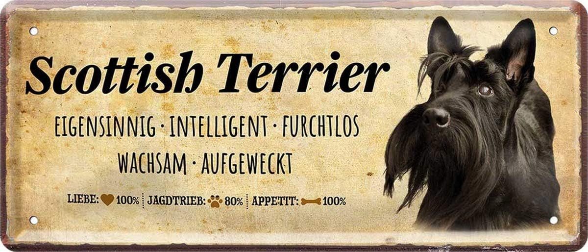 WOGEKA ART Metallbild Hunde-Rassen Steckbrief Blechschild günstig online kaufen