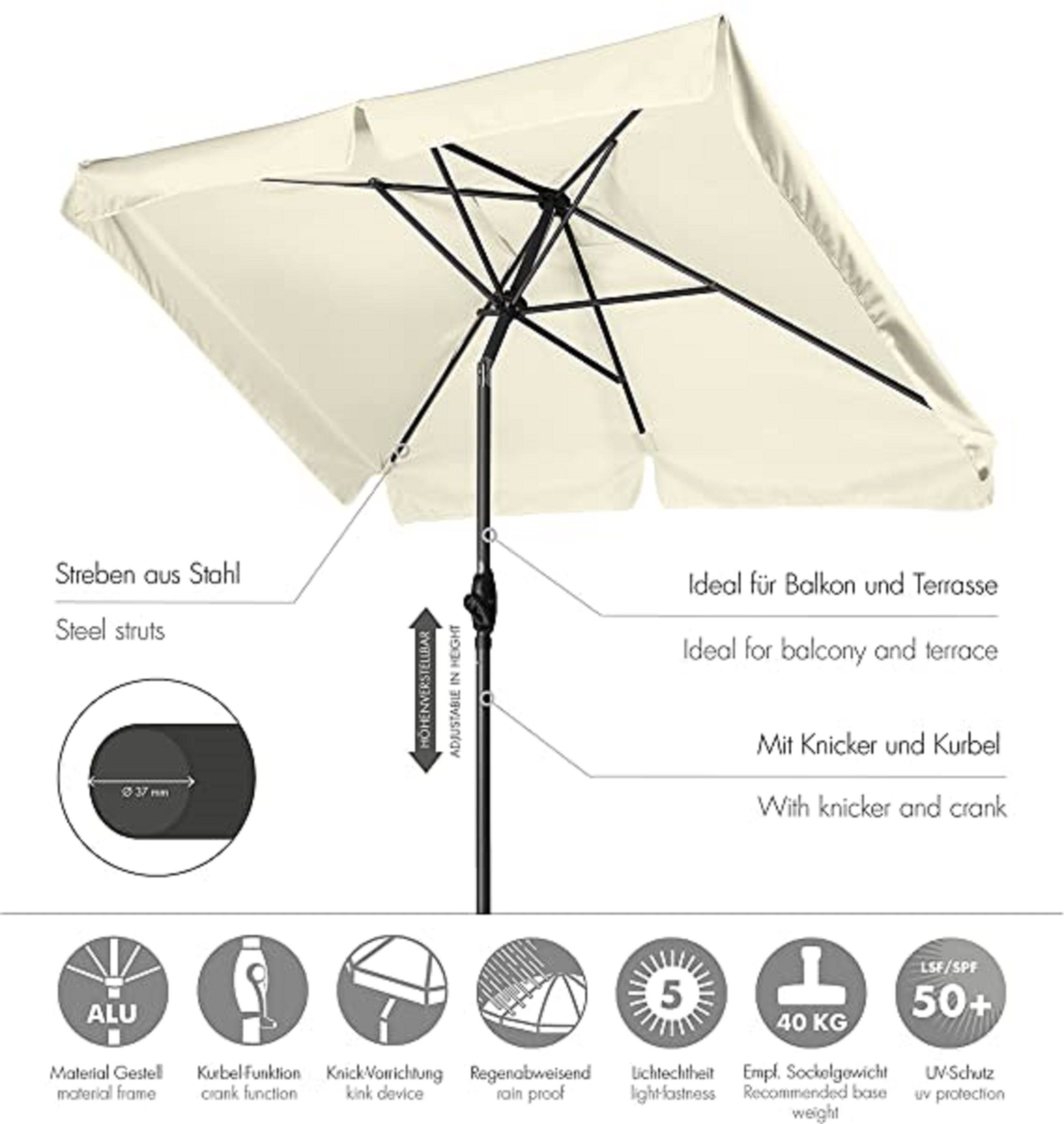 derby Sonnenschirm Basic lift 210x140 natur günstig online kaufen